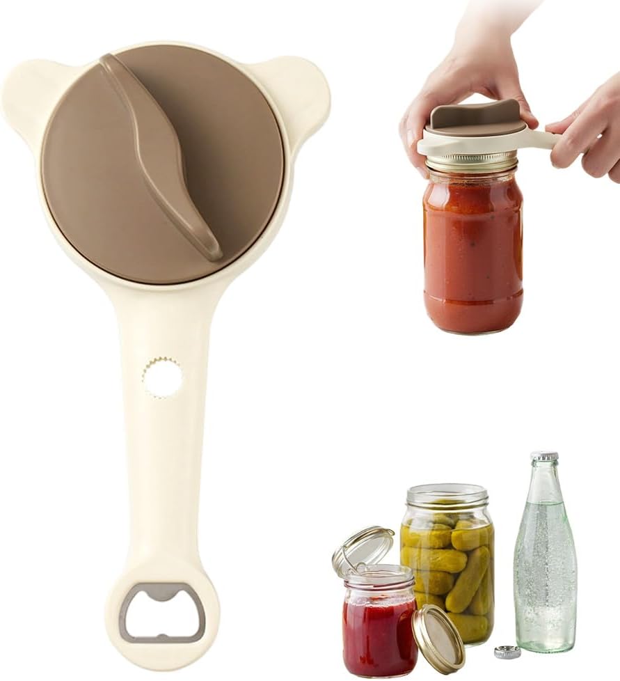 2026 New 4-in-1 Jar Opener - Adjustable Stainless Steel Lid Remover for Seniors & Arthritis Sufferers, Fits Kitchen Jars, Bottles & Cans (1PC) - Image 1