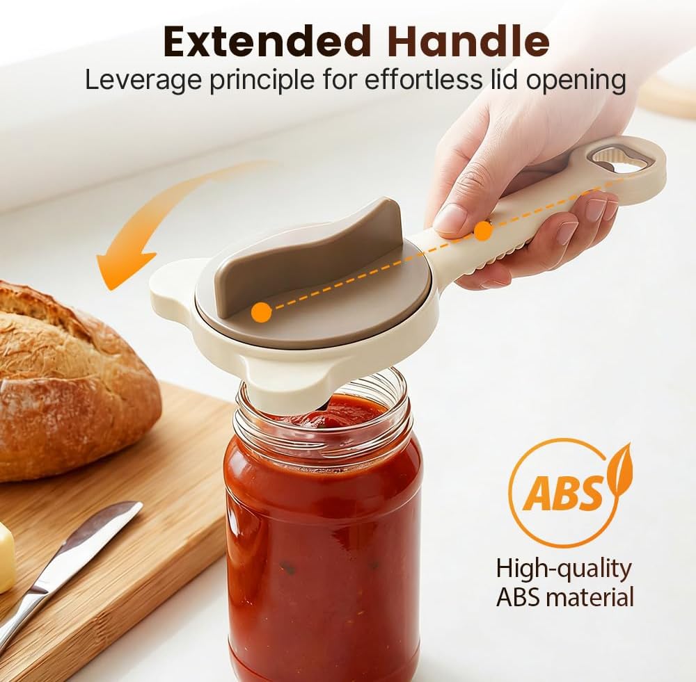 2026 New 4-in-1 Jar Opener - Adjustable Stainless Steel Lid Remover for Seniors & Arthritis Sufferers, Fits Kitchen Jars, Bottles & Cans (1PC) - Image 7