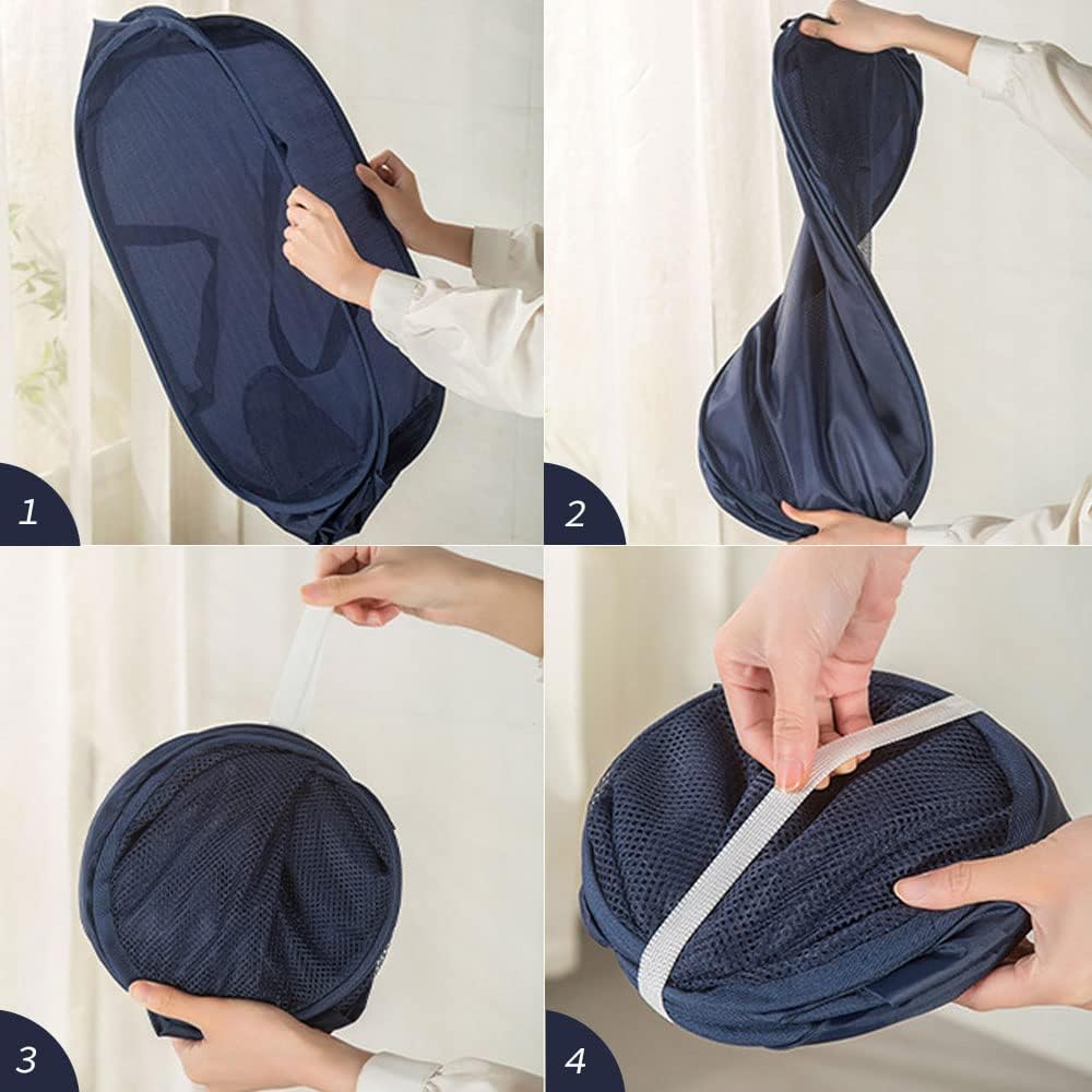 4 Pcs Collapsible Laundry Baskets, Opening Laundry Hamper, Foldable Laundry Basket, Dirty Clothes Basket for Clothes & Home Organization - Image 4