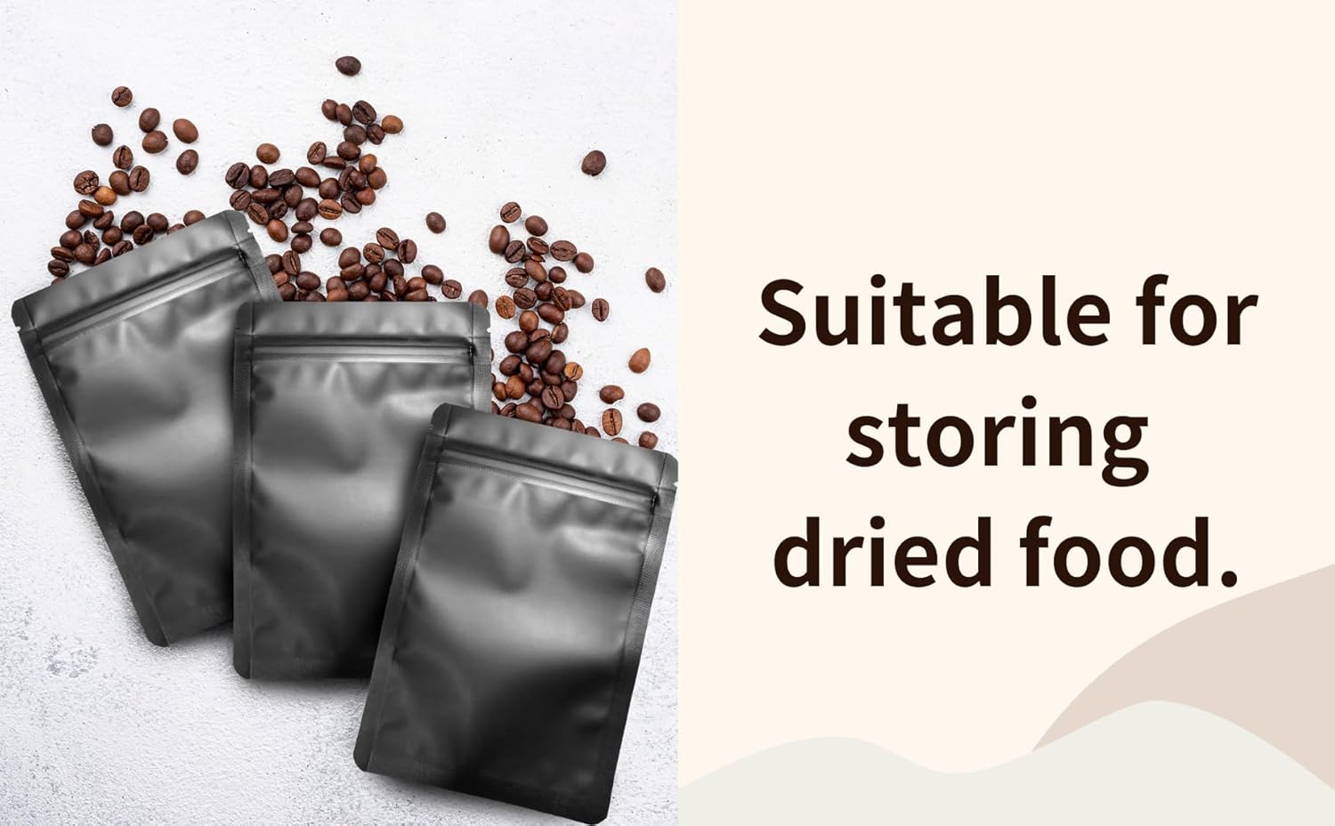 100 Pack Matte Black Mylar Stand Up Bags - 5.5x7.8 Inches Smell Proof Resealable Pouch Bag, Sealable Foil Packaging Zipper Pouches for Food Storage - Image 8
