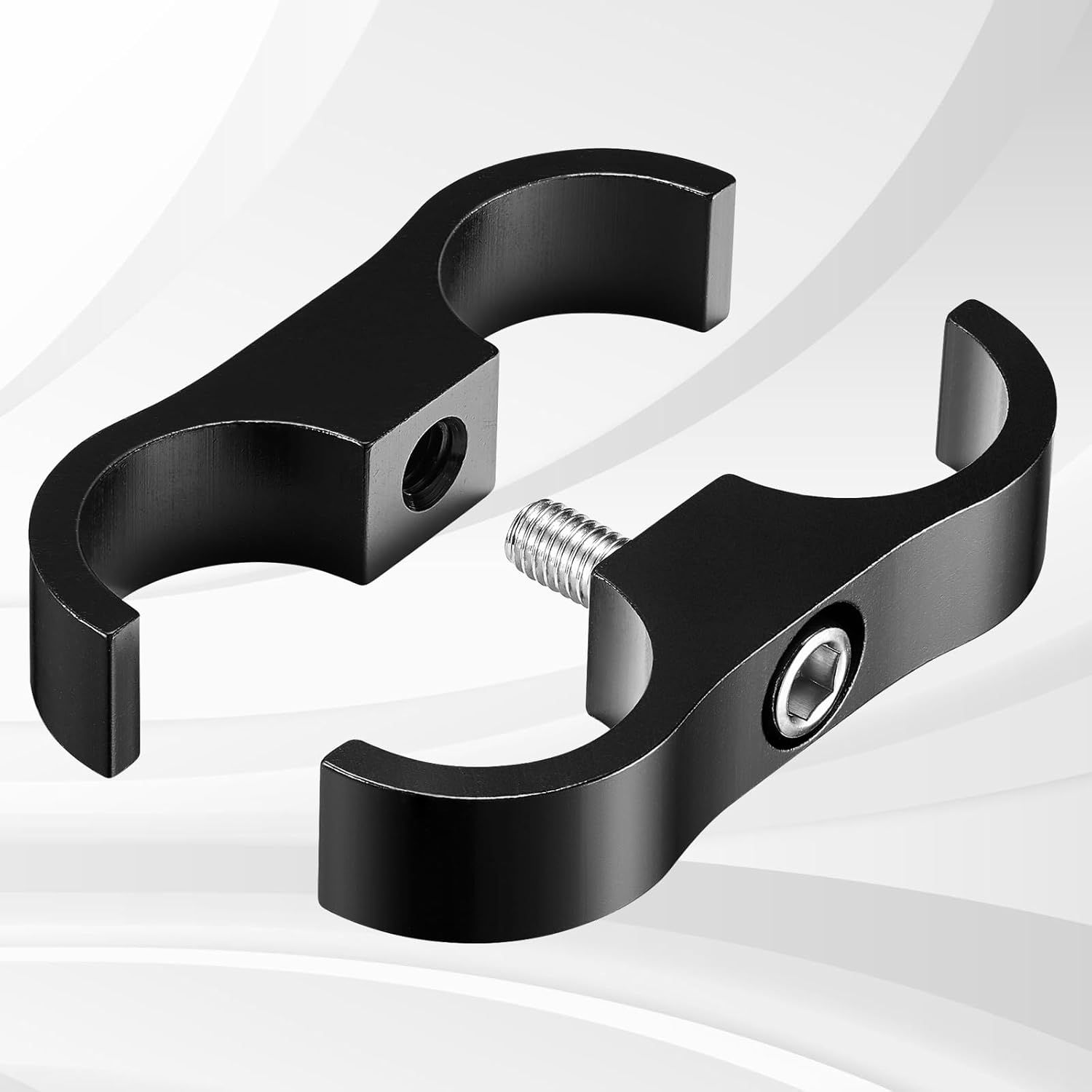 -12AN Hose Separator Clamp - Fuel line Mounting Clamps, 4Pcs/Pack Black Aluminum Hose Fitting Adapter, Great for 3/4 Fuel Line Hose, Brake Line, Oil Hose, Water Pipe and Gas Line - Image 6
