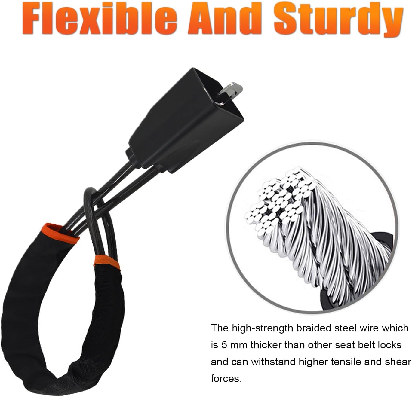 DualGuard Car Steering Wheel & Seat Belt Lock - 17