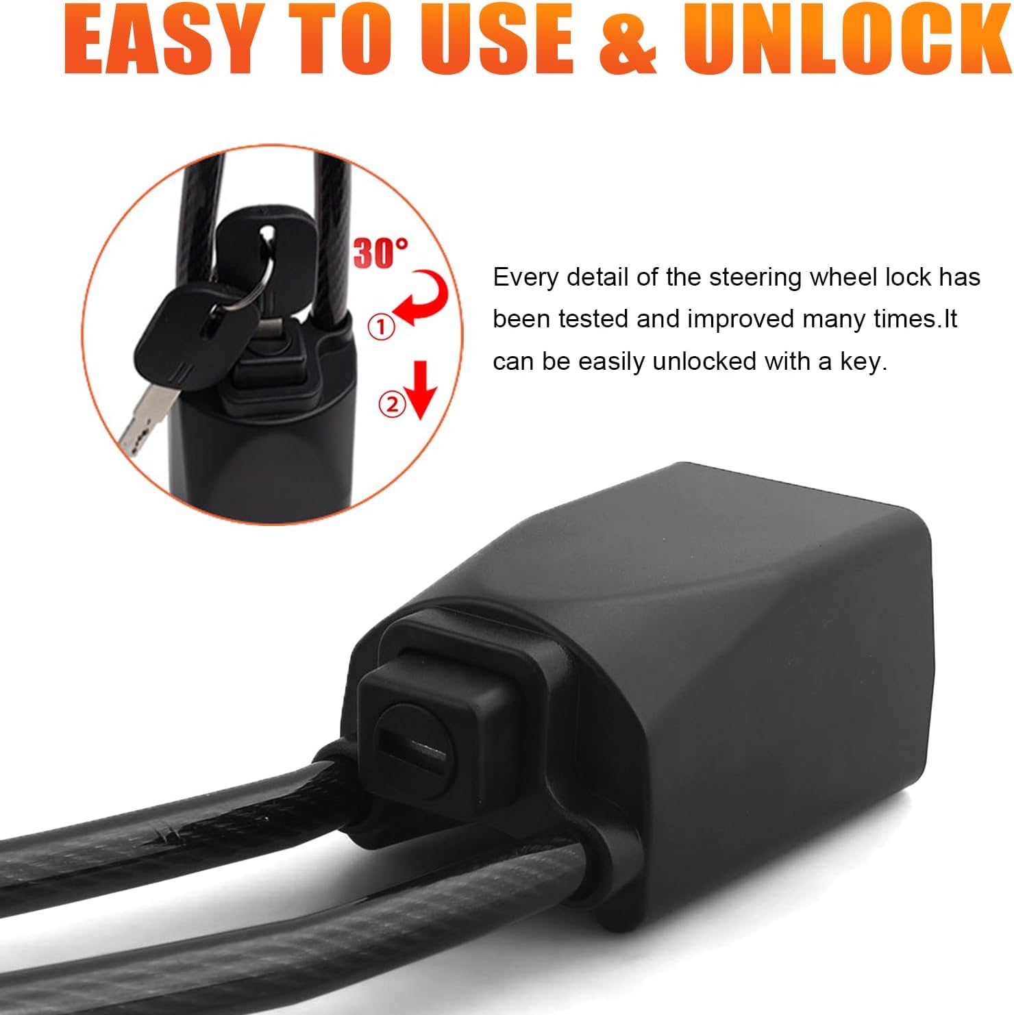 DualGuard Car Steering Wheel & Seat Belt Lock - 17