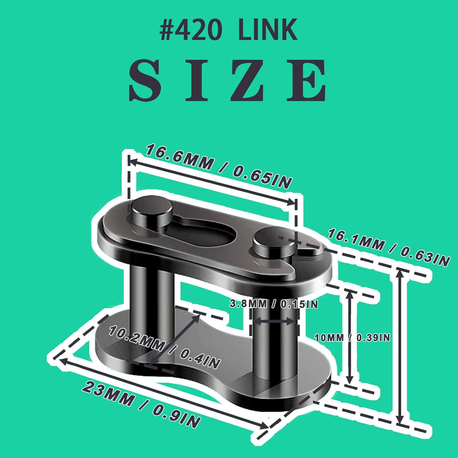 #420 Chain Master Link Carbon Steel Heavy Duty for 50cc 70cc 90cc 110cc 125cc Dirt Bike Quad Buggy Mini Bike Pit ATV Scooter 8pcs - Image 2