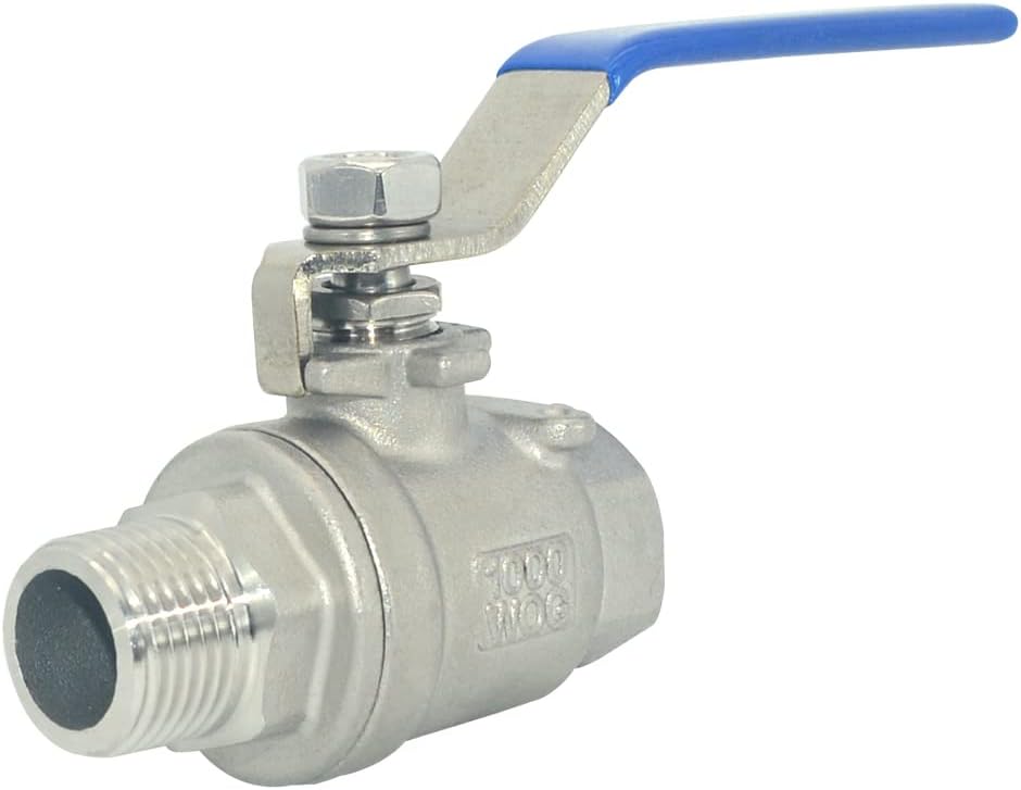 Full Port Ball Valve Male x Female S304 Stainless Steel Heavy Duty for Water, Oil, and Gas,1000WOG (1/2inch) - Image 2