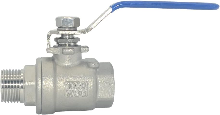 Full Port Ball Valve Male x Female S304 Stainless Steel Heavy Duty for Water, Oil, and Gas,1000WOG (1/2inch) - Image 3
