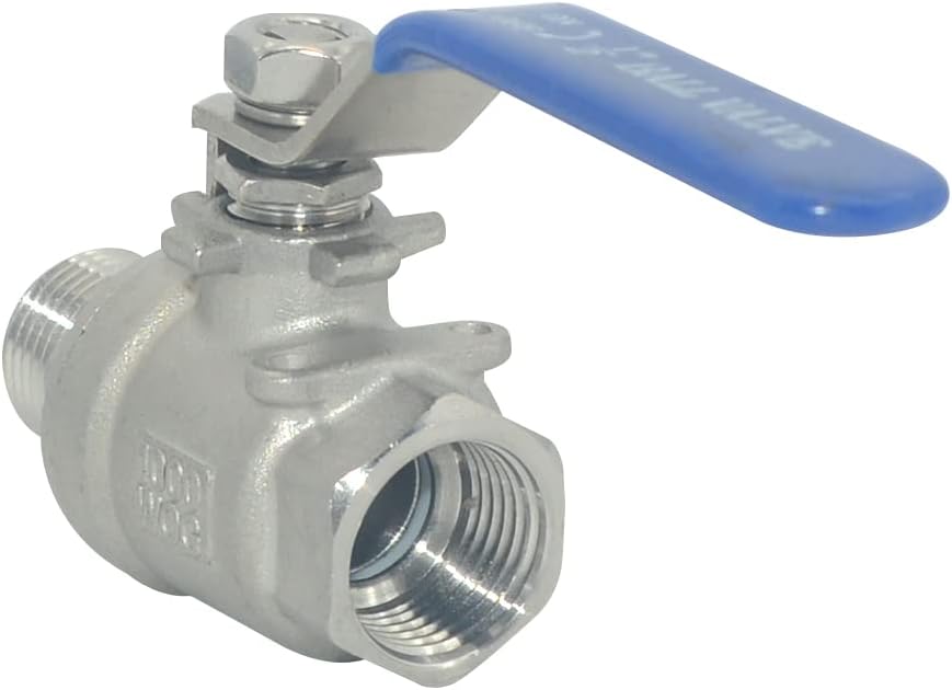 Full Port Ball Valve Male x Female S304 Stainless Steel Heavy Duty for Water, Oil, and Gas,1000WOG (1/2inch) - Image 4
