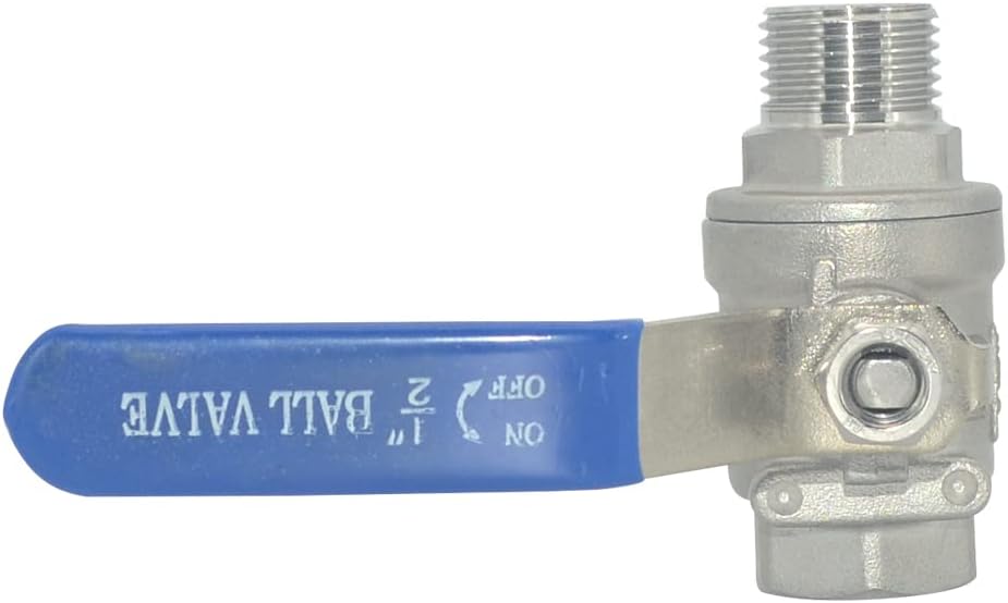Full Port Ball Valve Male x Female S304 Stainless Steel Heavy Duty for Water, Oil, and Gas,1000WOG (1/2inch) - Image 6