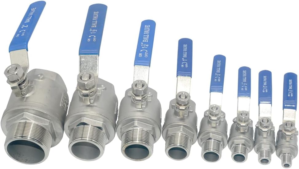 Full Port Ball Valve Male x Female S304 Stainless Steel Heavy Duty for Water, Oil, and Gas,1000WOG (1/2inch) - Image 8