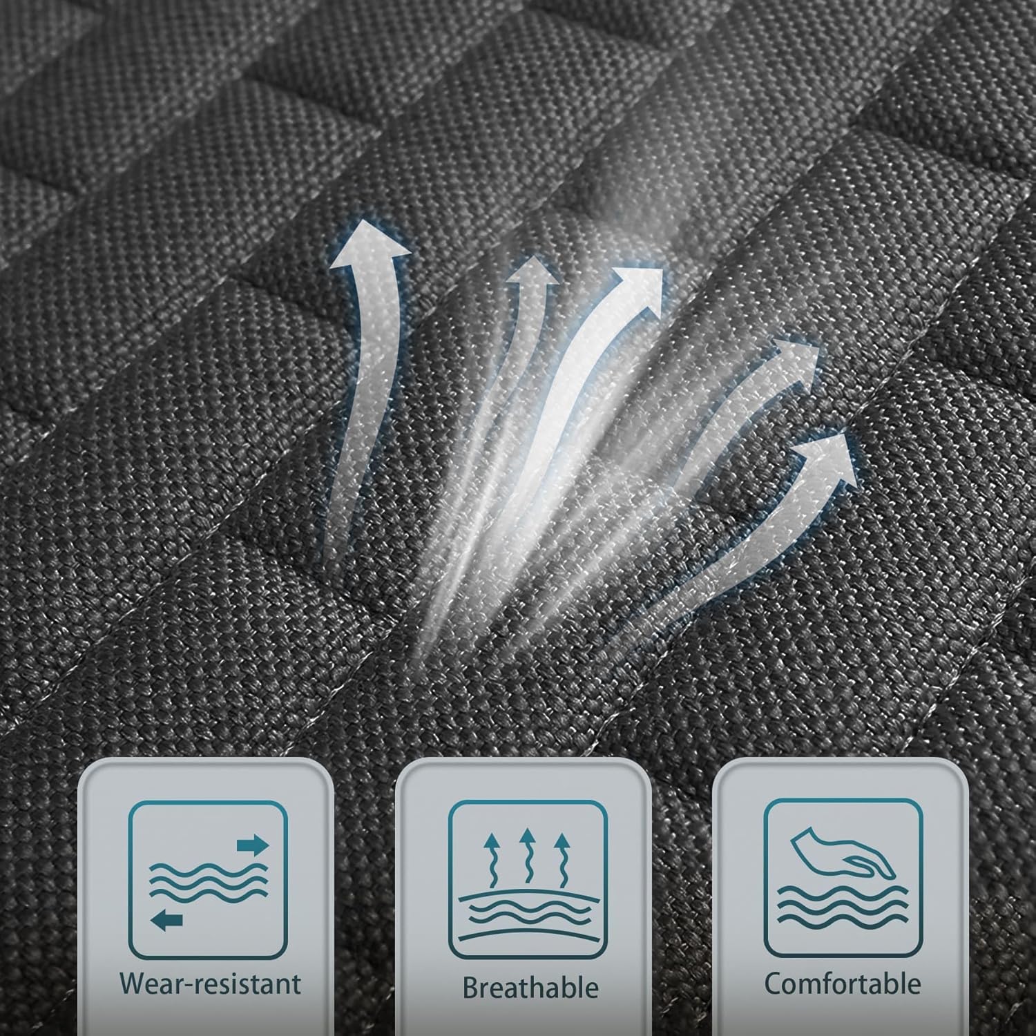 Black Back Seat Cover, Rear Car Seat Cover for Cars Truck SUV,Seat Covers with Storage Pocket,Bottom Auto Seat Cushion Pad Mat for Most Vehicles-Black,1 Pcs - Image 5