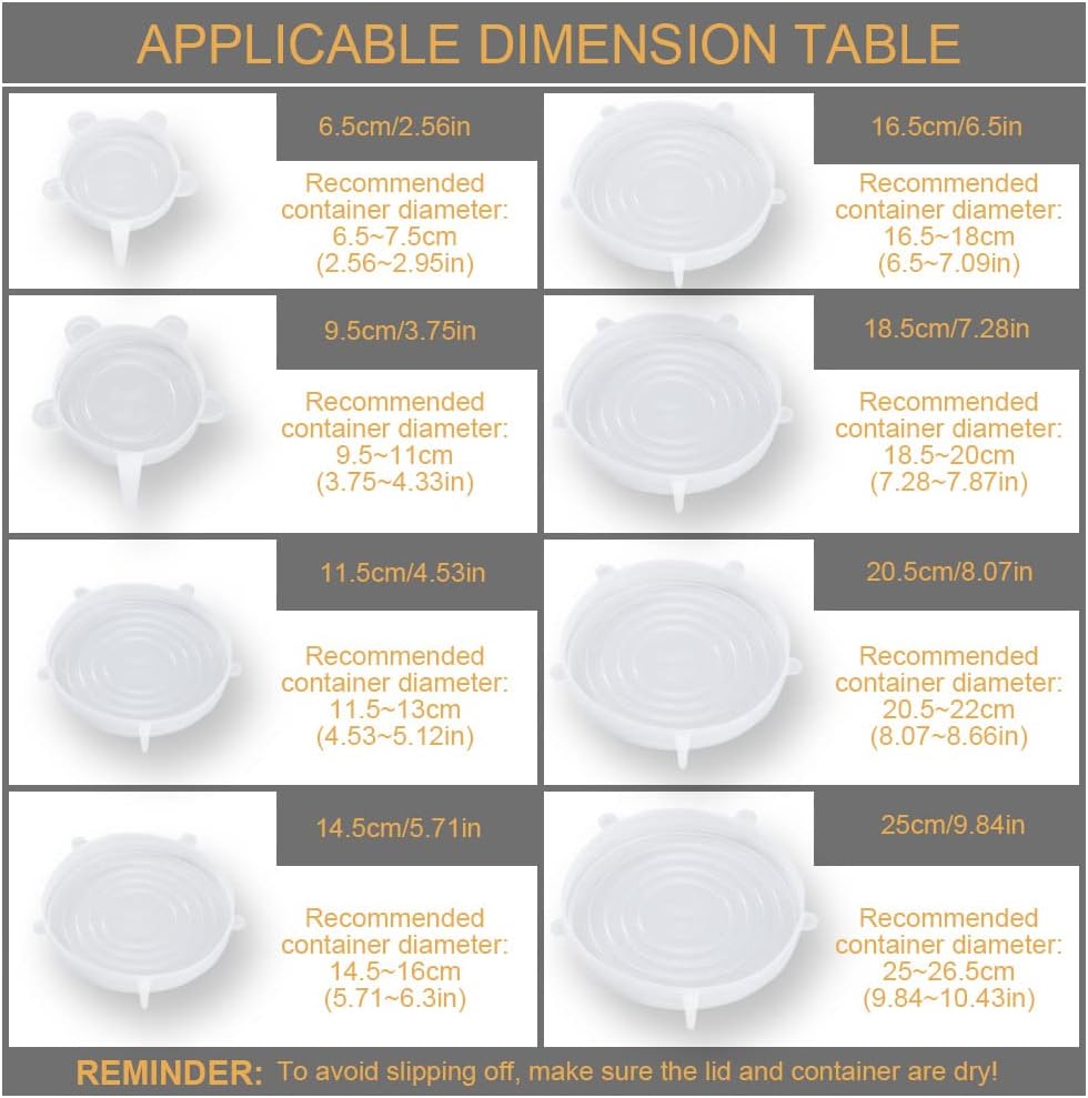 4 Pack Same Size Silicone Stretch Lids, Thicker Reusable Sturdy Silicone Container Cover, Expandable Food Storage Covers, Dishwasher and Freezer Safe, 3.75in(9.5cm) - Image 2