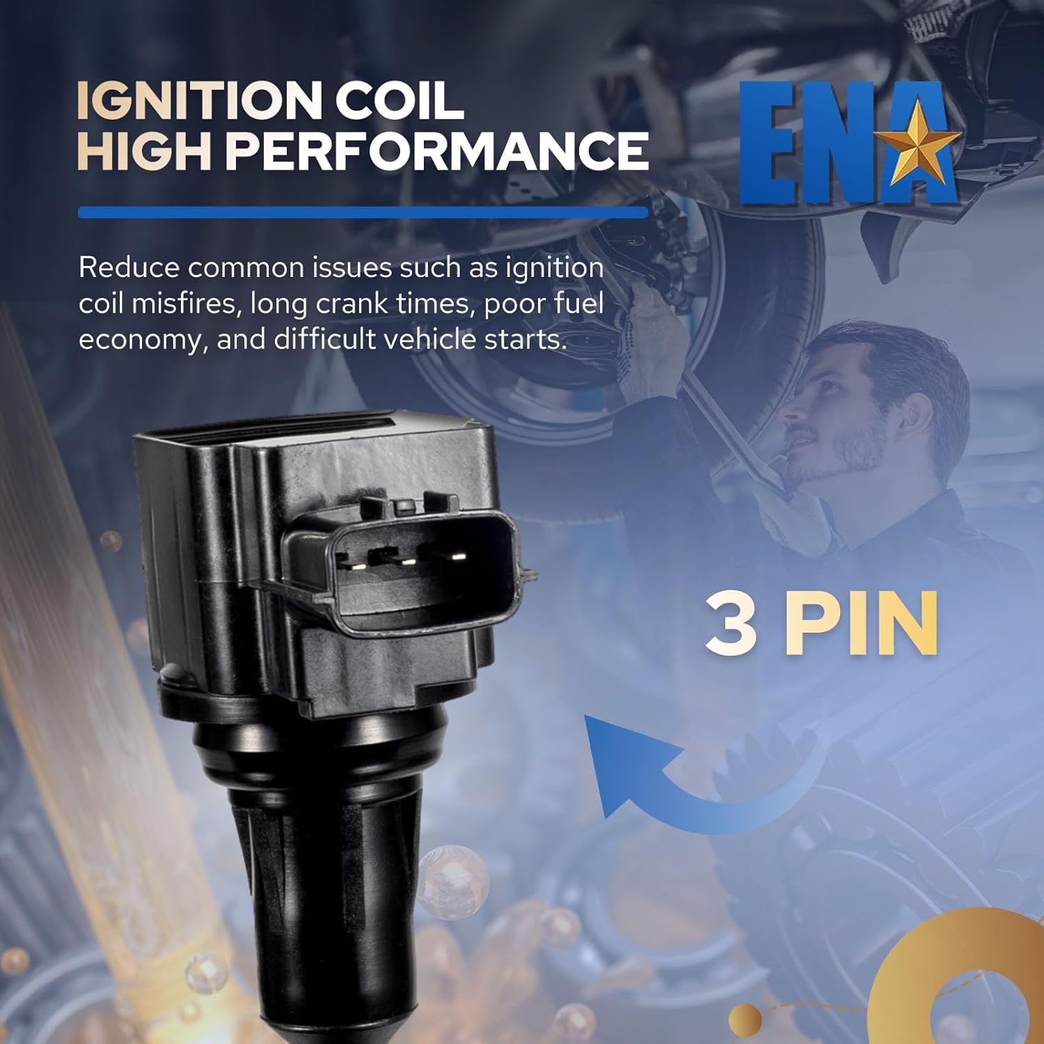 Set of 4 Ignition Coil Pack 2007 2008 2009 2010 2011 2012 Compatible with Nissan Altima Versa Sentra Cube Rogue Frontier 2013 2014 2015 Infiniti M56 FX50 QX60 QX70 2.5L 2.0L 1.8L Replace# UF549 - Image 4