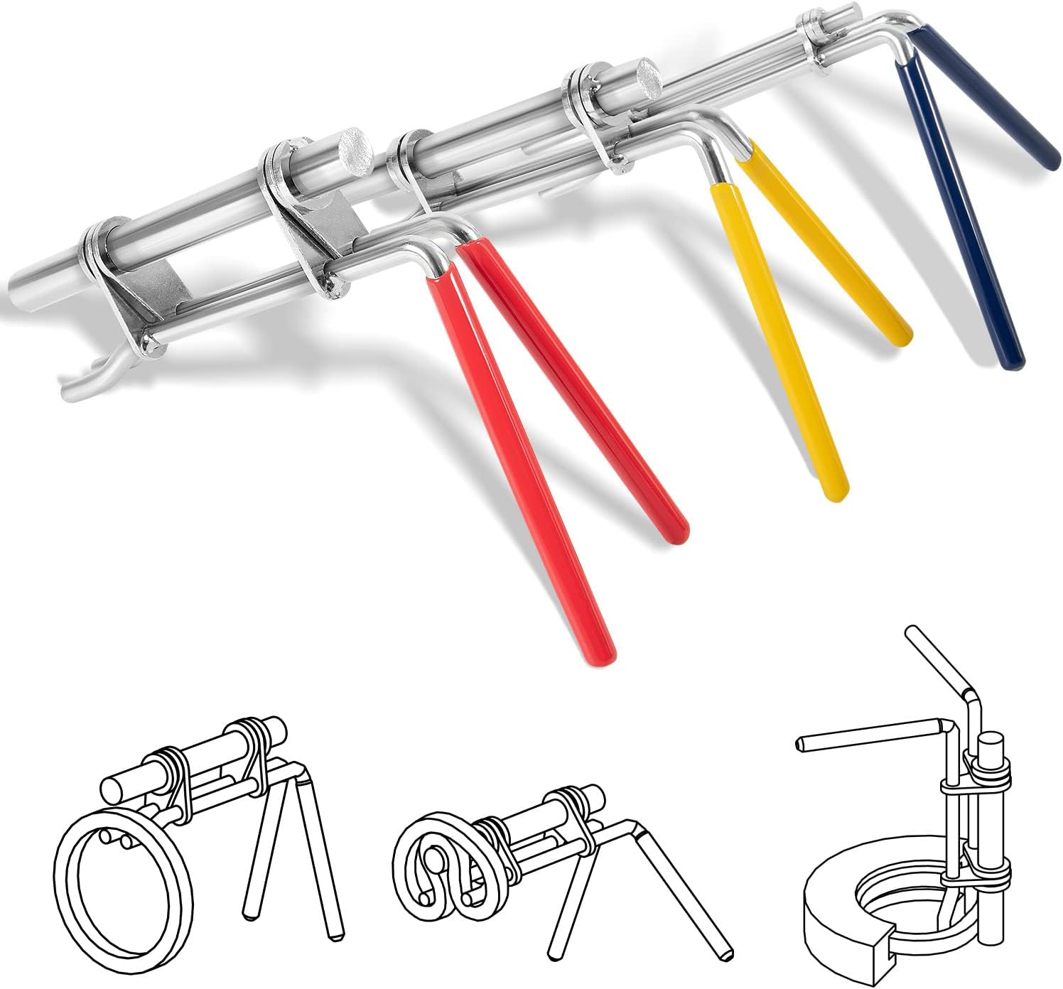 3 Pack Hydraulic Seal Installation Tools, Hydraulic Cylinder Piston Repair Seal Kit, U-Cup Rod Seal Installation Tool Kits Upgraded Seal Twistor Install Tool Set - Image 1