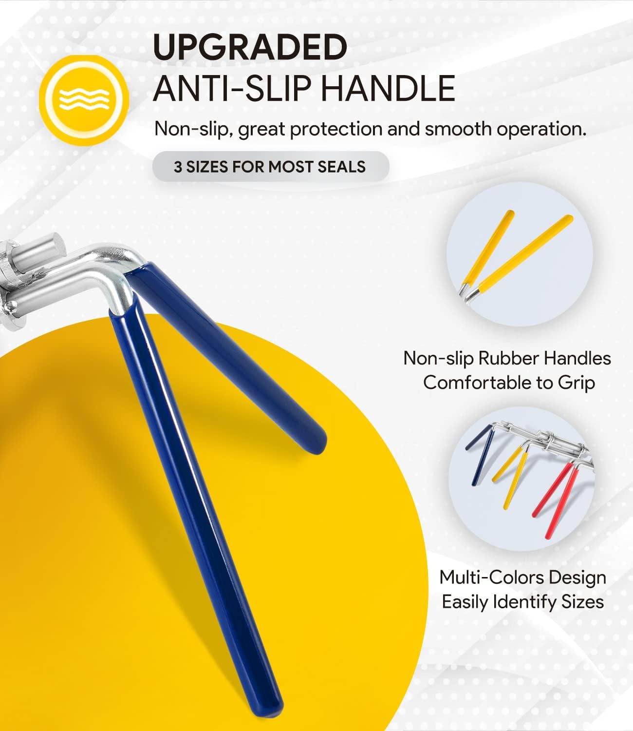 3 Pack Hydraulic Seal Installation Tools, Hydraulic Cylinder Piston Repair Seal Kit, U-Cup Rod Seal Installation Tool Kits Upgraded Seal Twistor Install Tool Set - Image 3