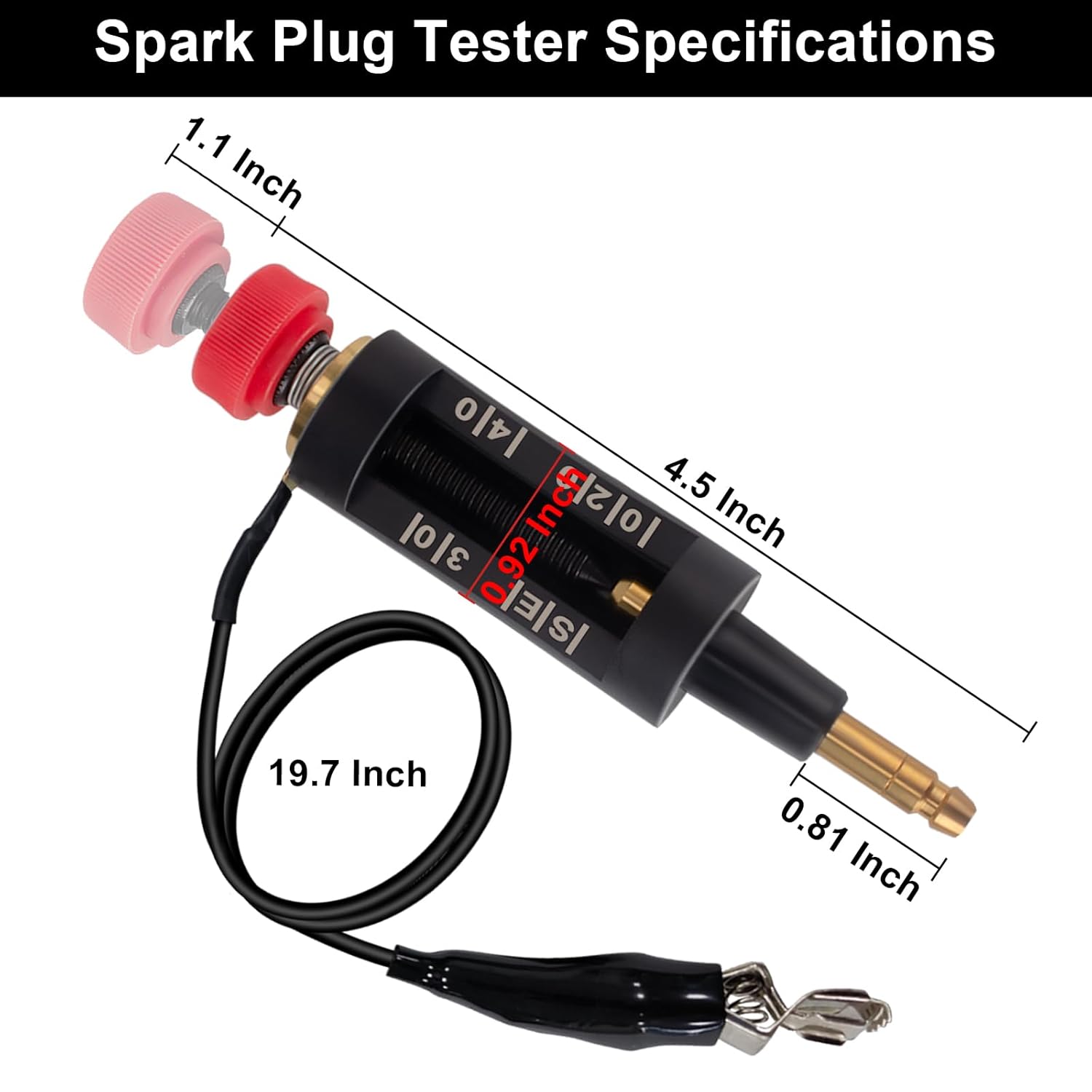 Spark Plug Tester, Adjustable Ignition Coil Tester System, Coil Pack Tester, Spark Testers Tool, Spark Checker, Autos Diagnostic Test Tool for Automotive, Small Engines, Lawnmowers - Image 2