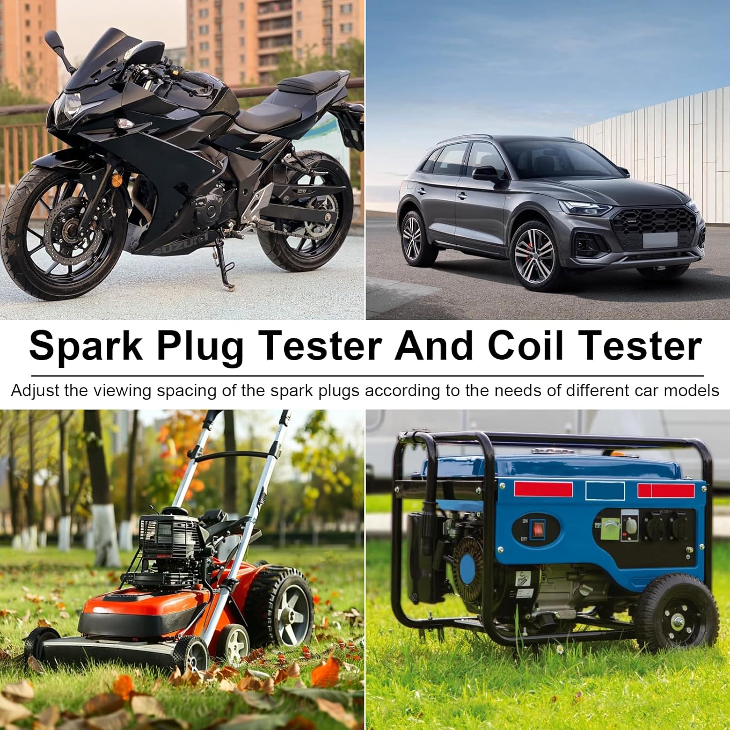 Spark Plug Tester, Adjustable Ignition Coil Tester System, Coil Pack Tester, Spark Testers Tool, Spark Checker, Autos Diagnostic Test Tool for Automotive, Small Engines, Lawnmowers - Image 6