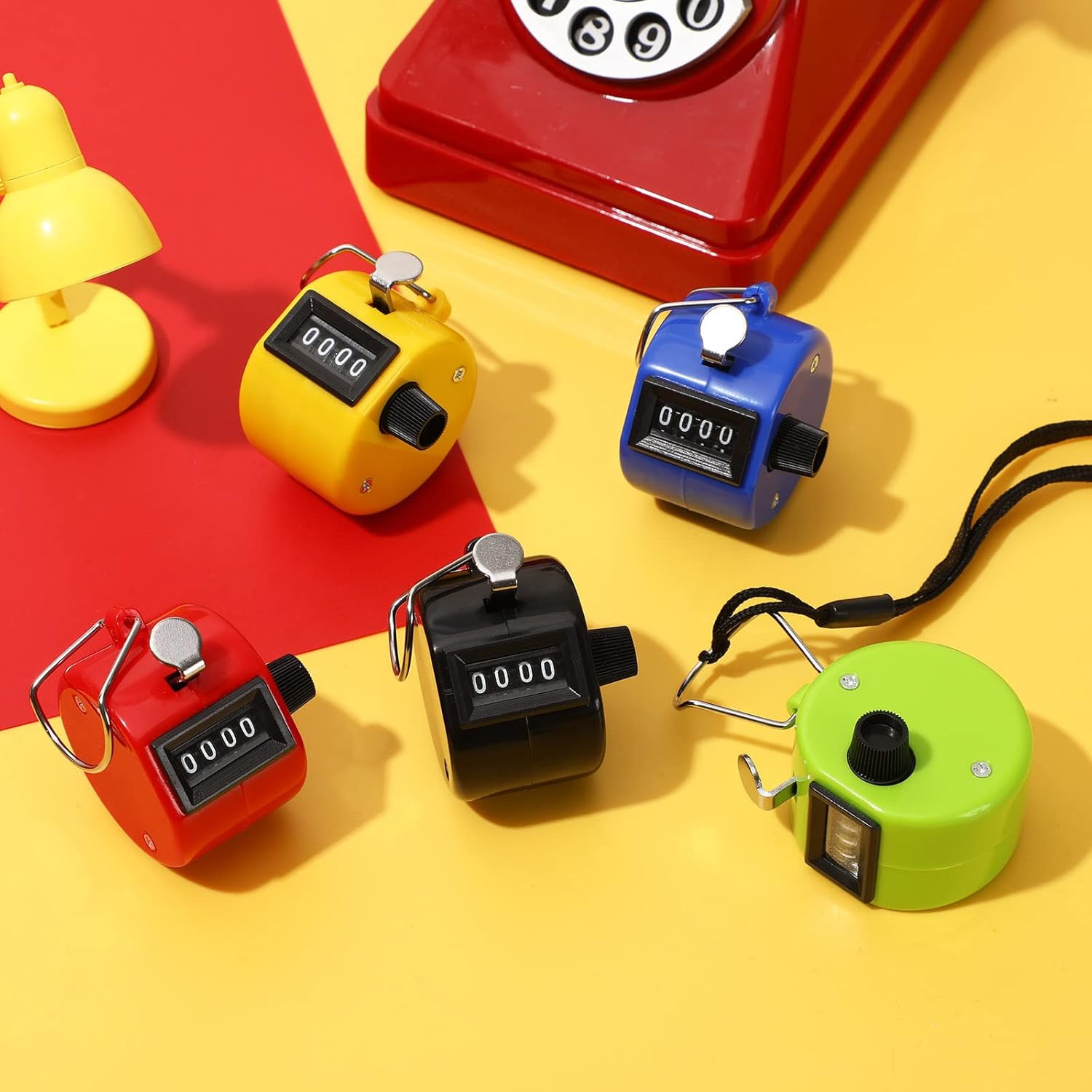 Handheld Mechanical Counter Clicker, 5 Pcs 4-Digital Number Tally Click Counter for School Event Golf Sports Office Stadium - Image 3