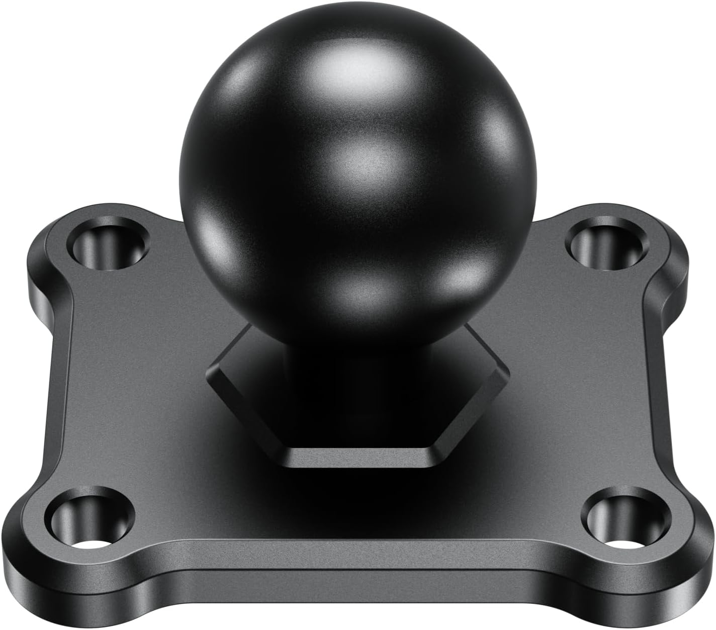 1'' Ball Mount Base with Aluminum Alloy 4-Hole AMPS Square Plate Compatible with RAM Mounts B Size 1 Inch Ball Double Socket Arm - Image 6