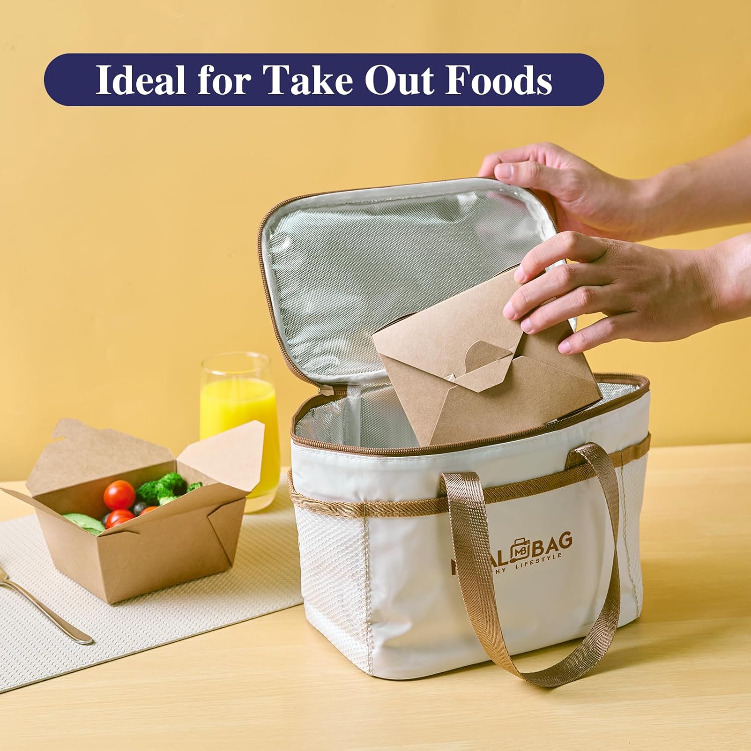 50 Pack 27 oz Take Out Food Containers, Kraft Brown Take Out Boxes Leak Grease Resistant and Stackable for Restaurants, Homes, Offices, Picnics - Image 8