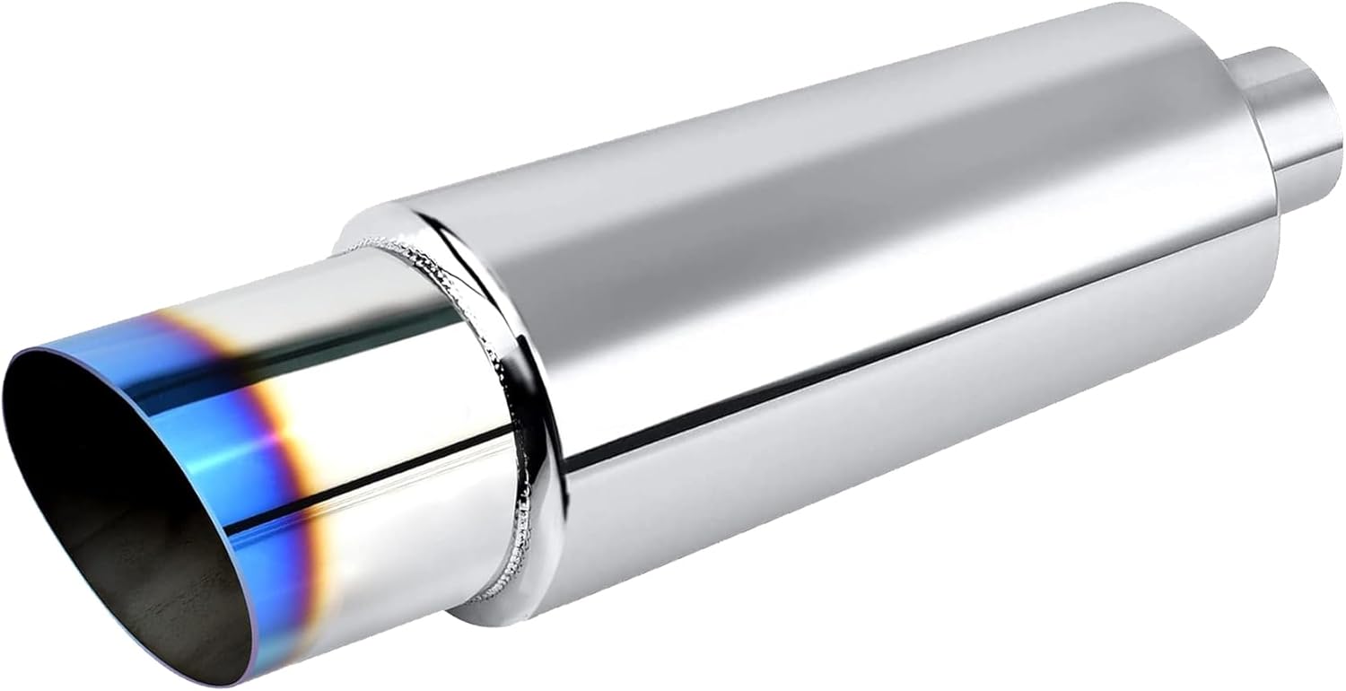 Exhaust Muffler, Stainless Steel Exhaust Tip, Universal 14.6