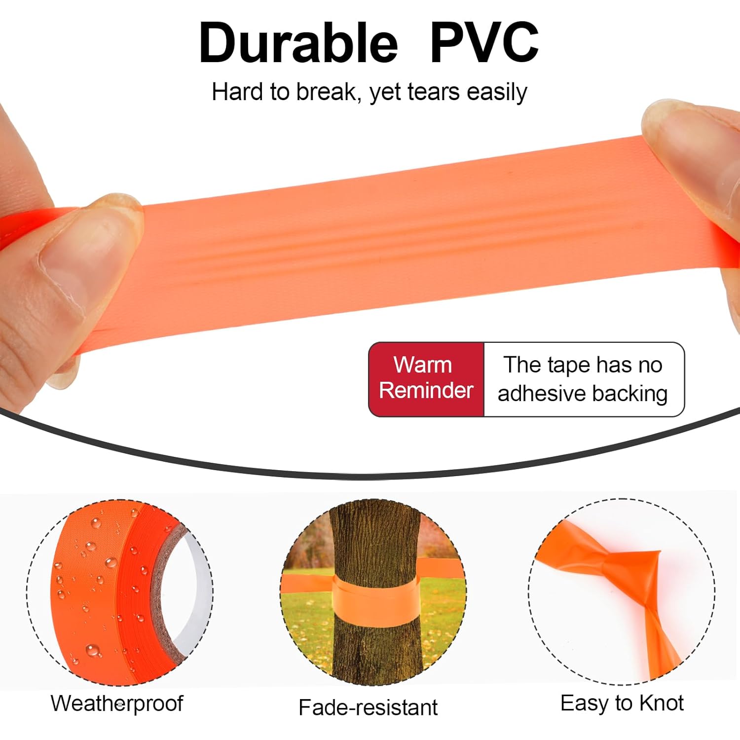 5 Pack Orange Flagging Marking Tape, 1