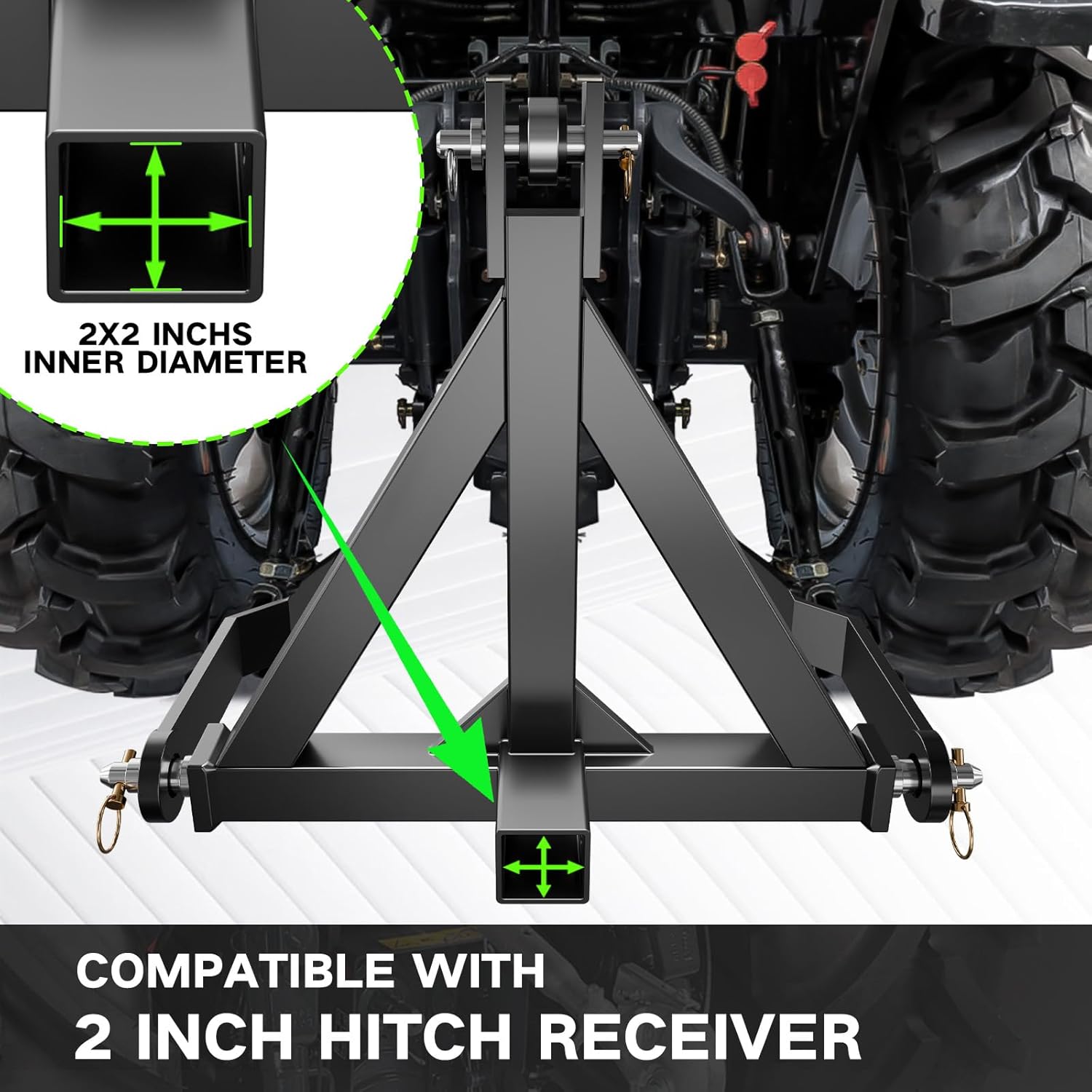 Tow Hitch 2 Inch, 3 Point Trailer Hitch with 2