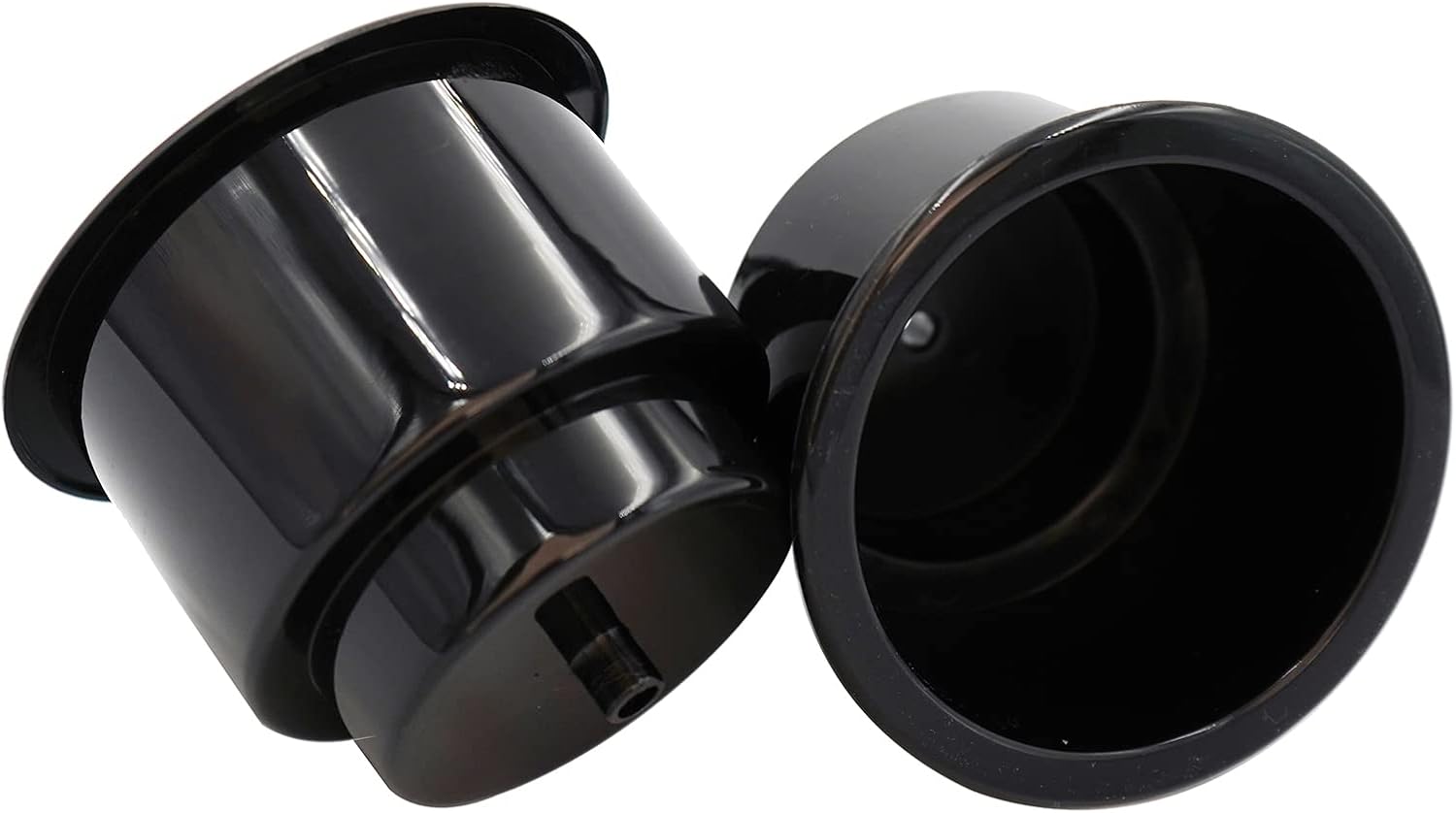 Black Plastic Cup Drink Holder Insert with Drain for Marine Boat RV Camper, 4PCS - Image 2
