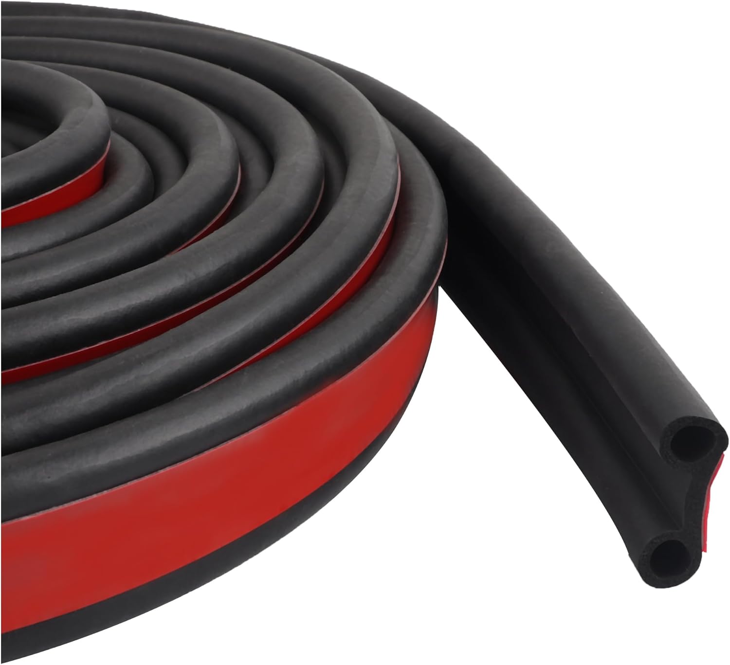 Truck Tonneau Cover Seal,Camper Shell Seal Rubber Weather Stripping with Double Hole,Universal Tailgate Seals for Pickups Trucks Campers Cars(24.6Ft) - Image 1