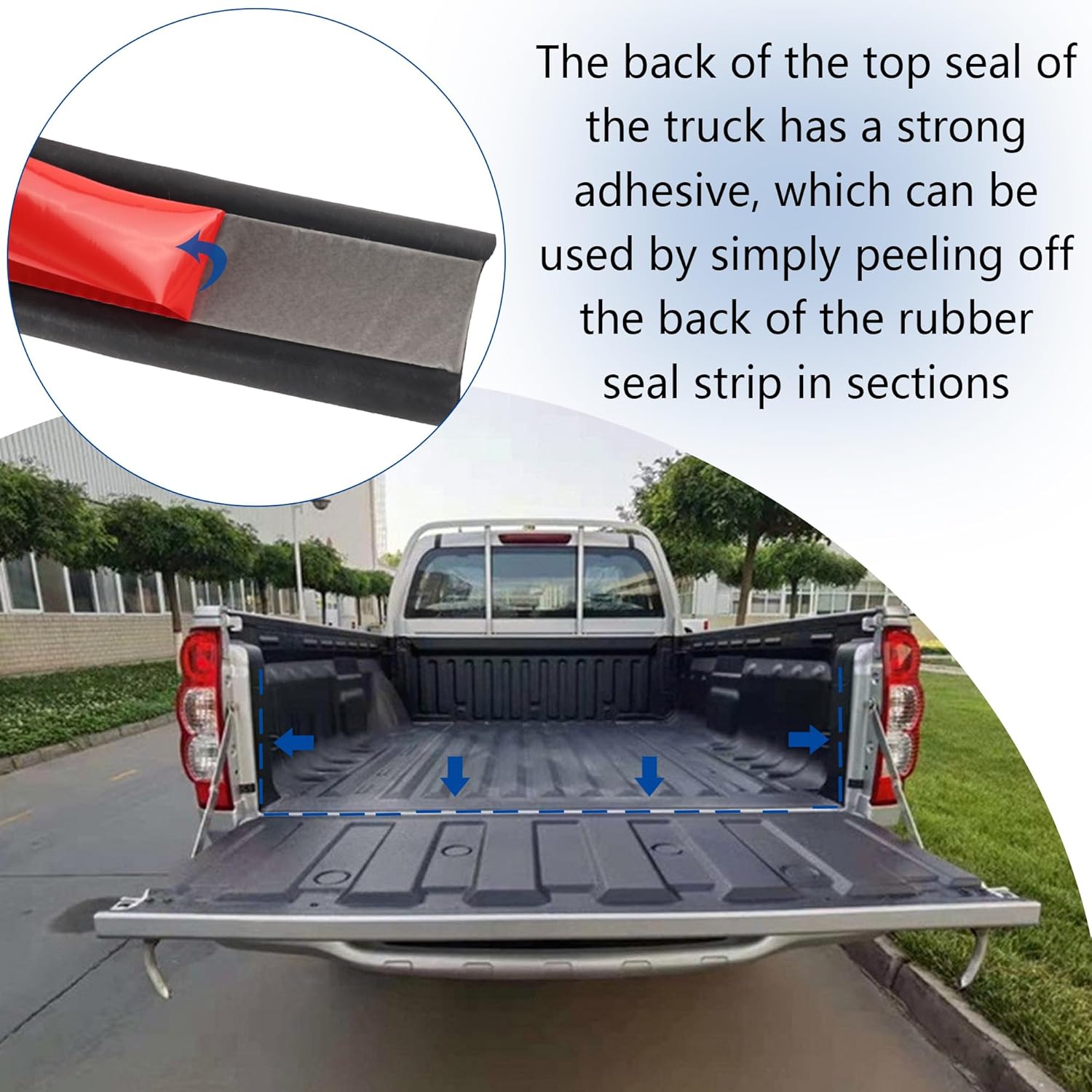 Truck Tonneau Cover Seal,Camper Shell Seal Rubber Weather Stripping with Double Hole,Universal Tailgate Seals for Pickups Trucks Campers Cars(24.6Ft) - Image 4