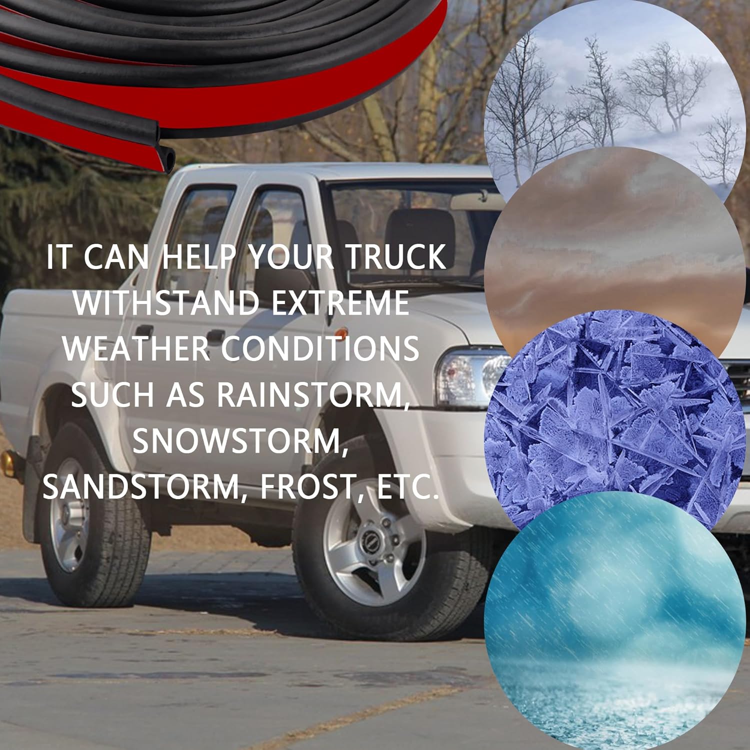 Truck Tonneau Cover Seal,Camper Shell Seal Rubber Weather Stripping with Double Hole,Universal Tailgate Seals for Pickups Trucks Campers Cars(24.6Ft) - Image 6