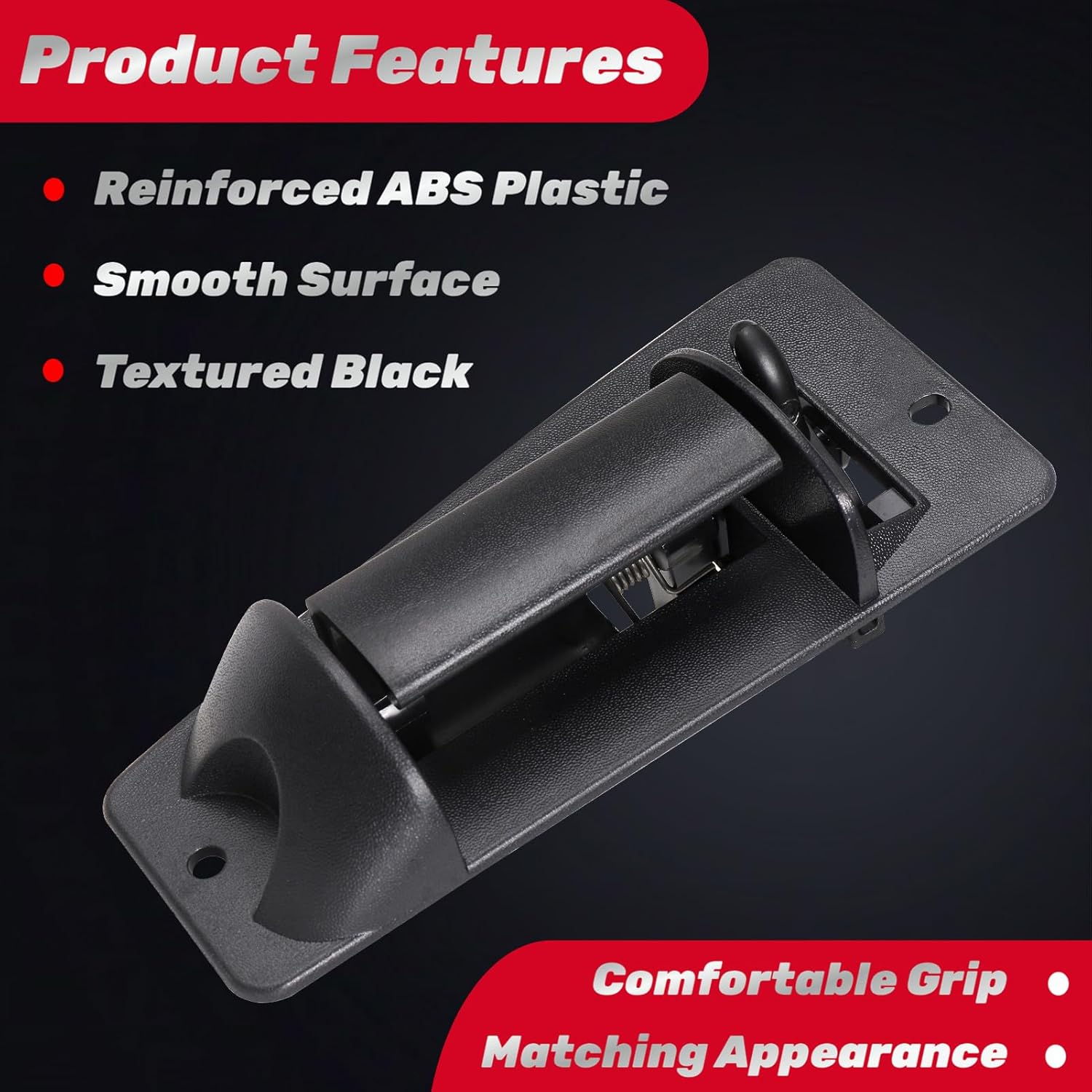 Extended Cab Exterior Door Handle Rear Left Driver Side for 1999 2000 2001 2002 2003 2004 2005 2006 2007 Chevy Silverado GMC Sierra 1500 2500 3500, Replace GM1520115, 15758172 - Image 4