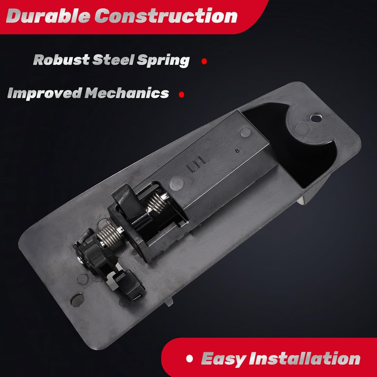 Extended Cab Exterior Door Handle Rear Left Driver Side for 1999 2000 2001 2002 2003 2004 2005 2006 2007 Chevy Silverado GMC Sierra 1500 2500 3500, Replace GM1520115, 15758172 - Image 5