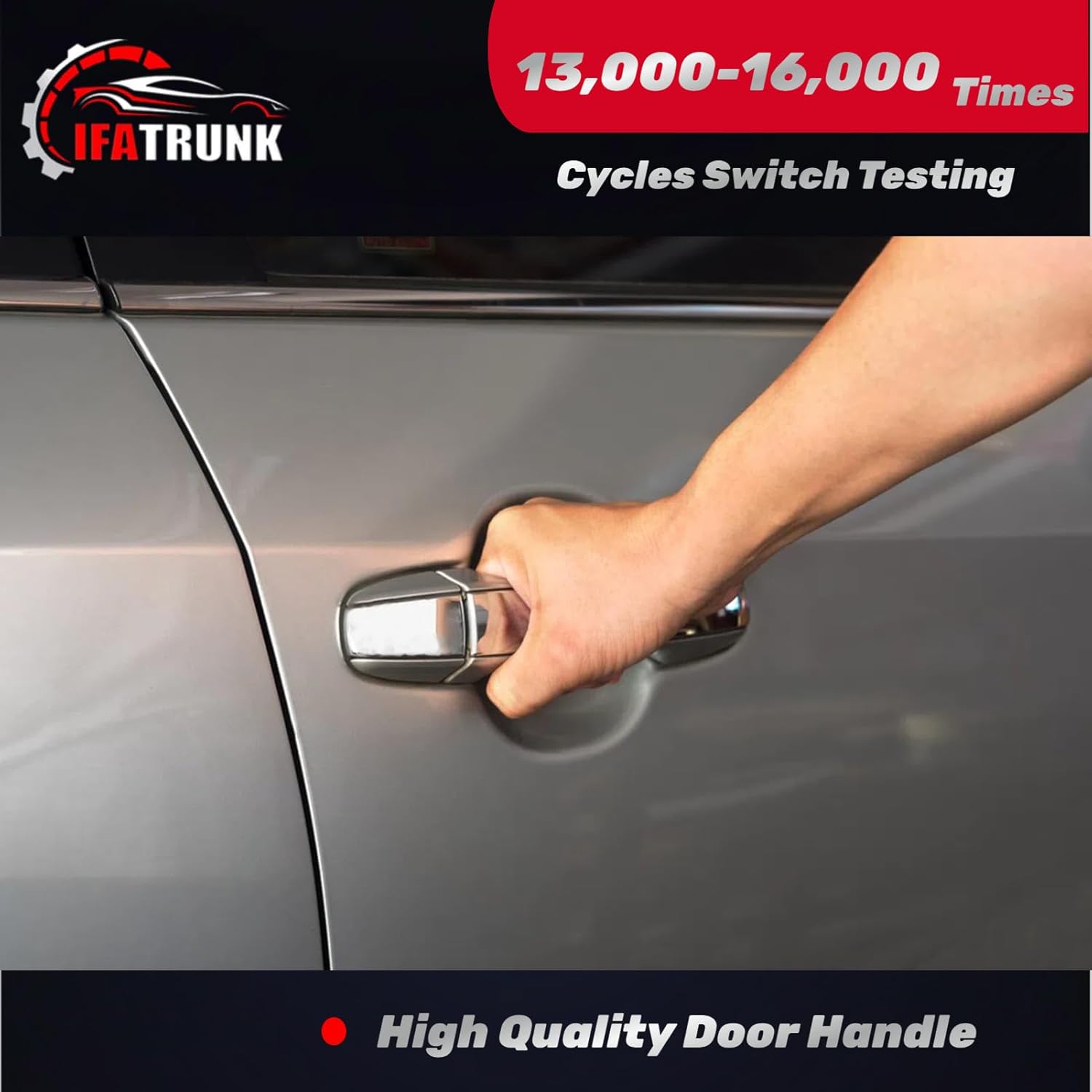 Extended Cab Exterior Door Handle Rear Left Driver Side for 1999 2000 2001 2002 2003 2004 2005 2006 2007 Chevy Silverado GMC Sierra 1500 2500 3500, Replace GM1520115, 15758172 - Image 6
