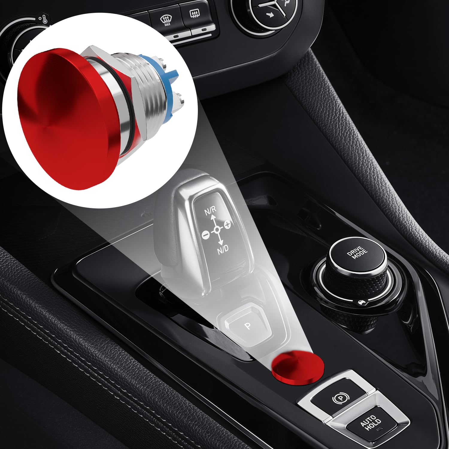 22MM Mushroom Head Push Button Switch Momentary Push Button IP65 Waterproof 12V 24V 36 DC 110V 250V AC 5A SPST(22mm, Red) - Image 7