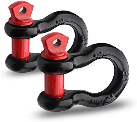 2Pcs 1/2 Inch D Ring Shackle, D Shackle Rugged 12 Ton(26,455 lbs) Maximum Break Strength, 2 Ton (4409 Lbs) Capacity (Pack of 2) - Image 6