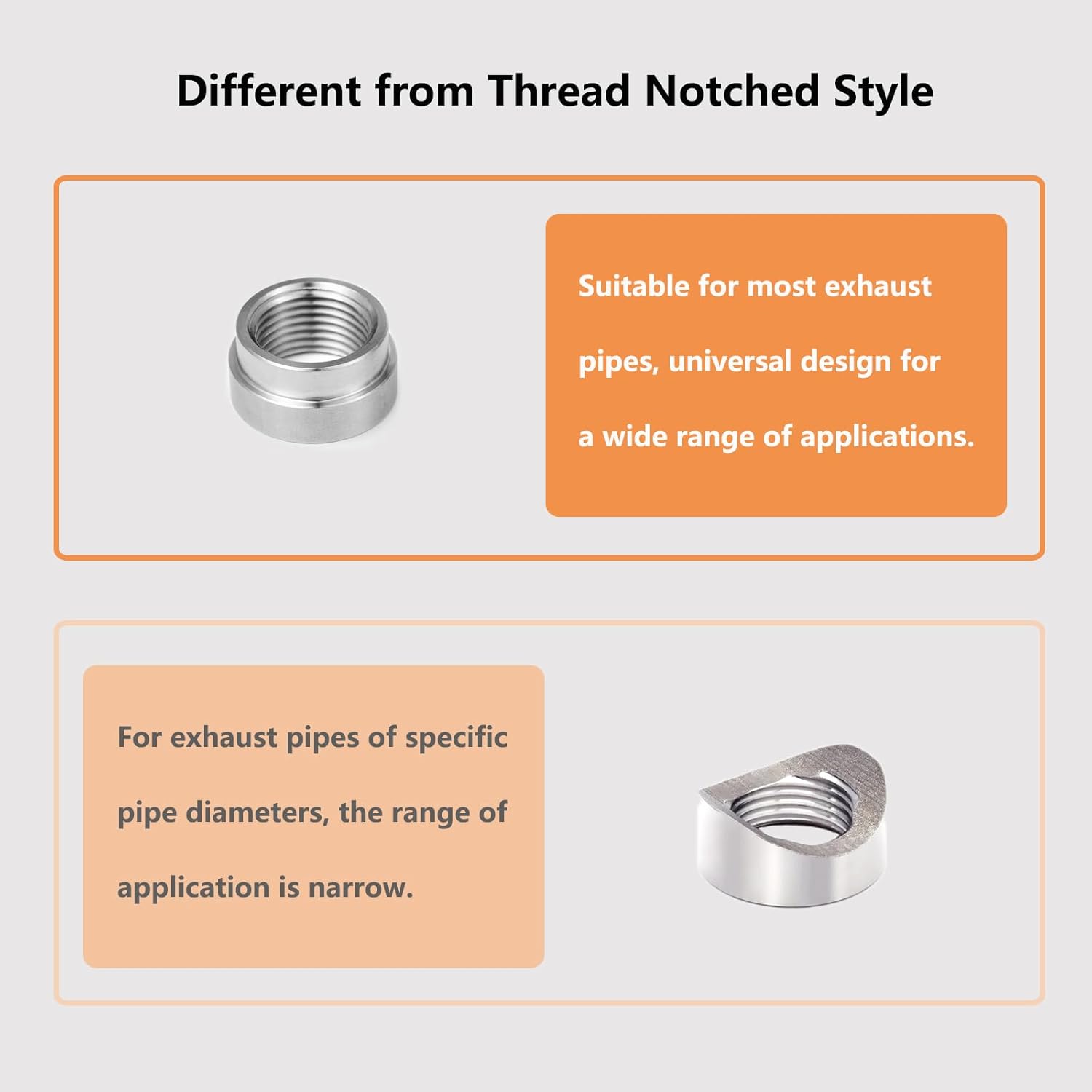 4 Pcs O2 Sensor Bung, 304 Stainless Steel M18x1.5 O2 Bung Weld in, Oxygen Sensor Bung Stepped Style - Image 3