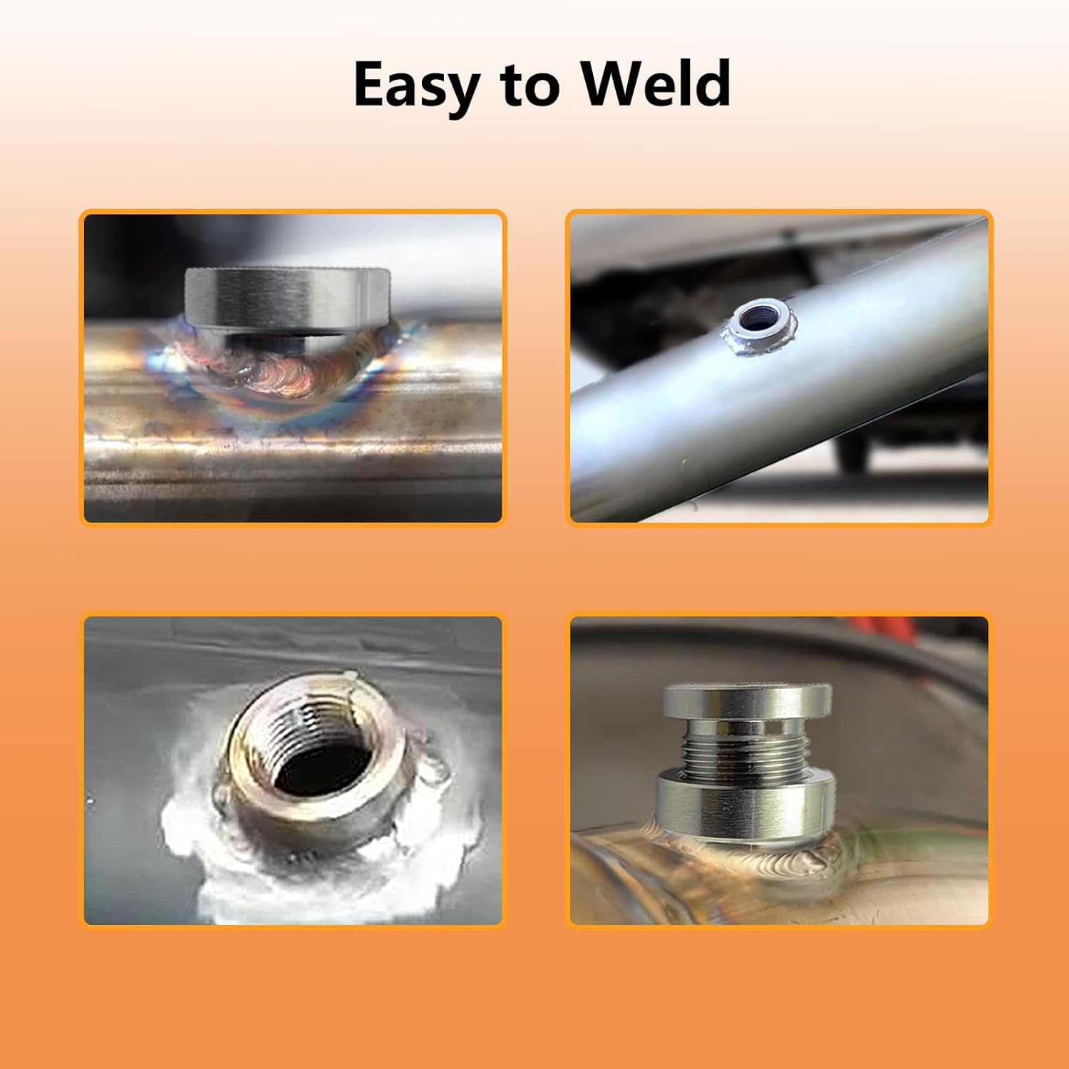 4 Pcs O2 Sensor Bung, 304 Stainless Steel M18x1.5 O2 Bung Weld in, Oxygen Sensor Bung Stepped Style - Image 6