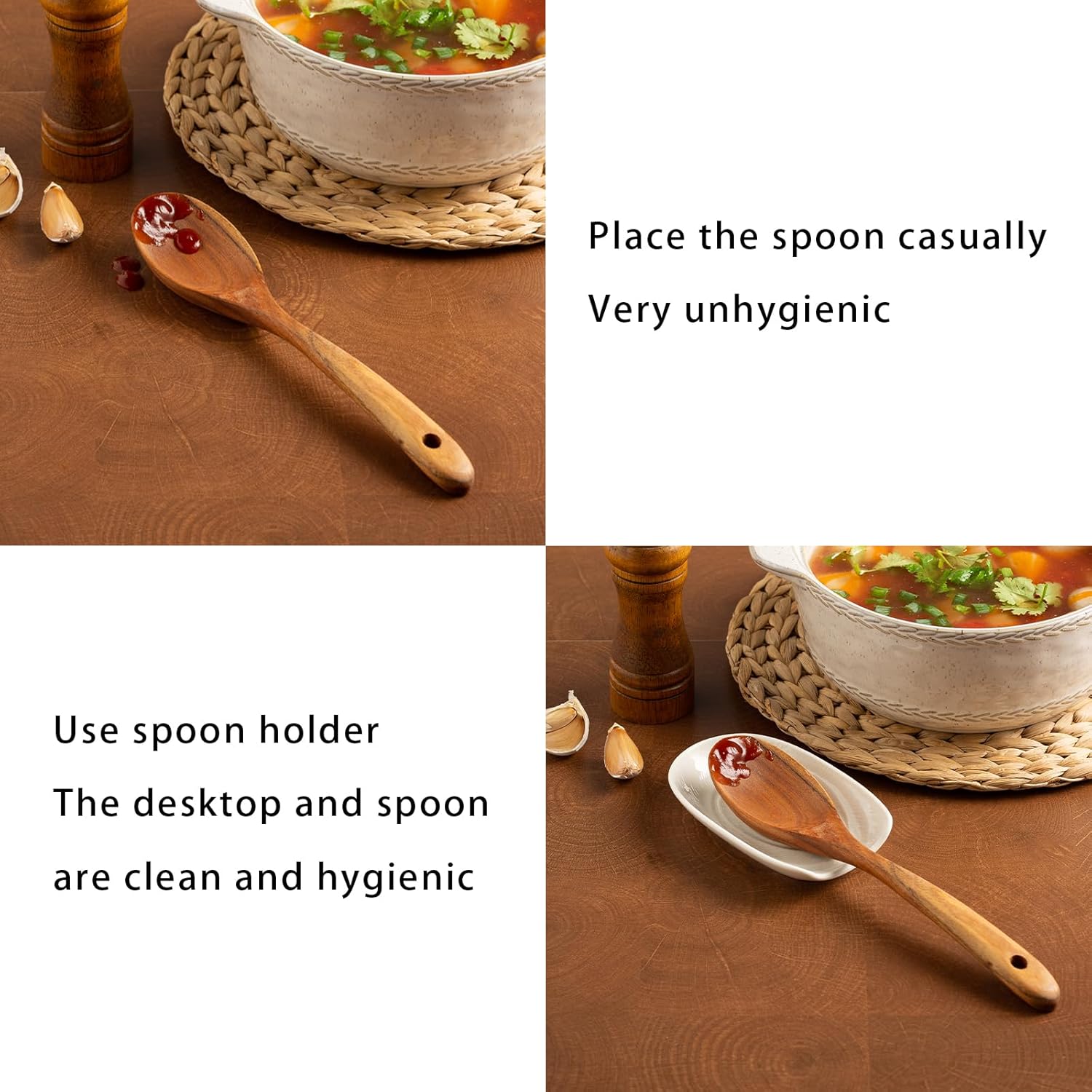 Ceramic Spoon Rest for Kitchen Counter 5.1 Inch Porcelain Spoon Holder Farmhouse Cooking and Coffee Spoon Rest for Stove Top (white) - Image 4