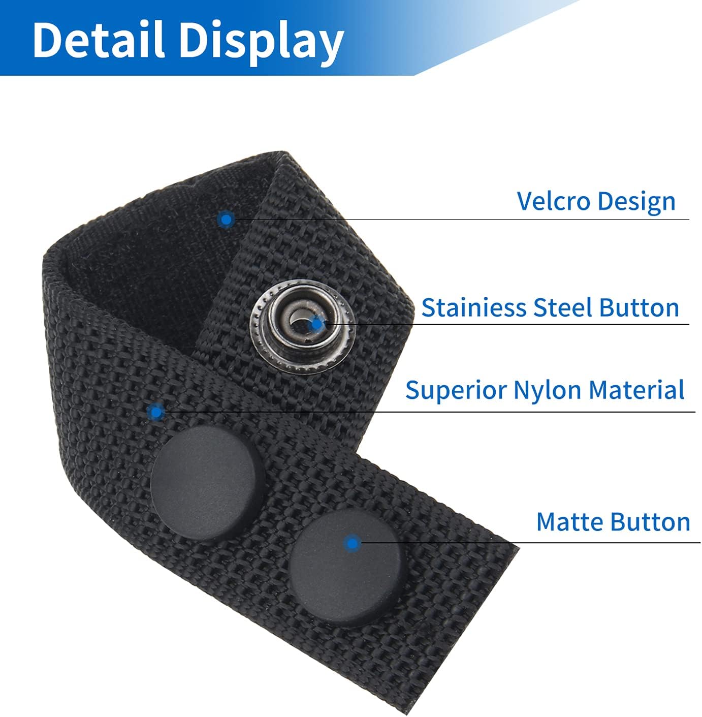 Belt Keepers for Duty Belt, 1000D Nylon Tactical Keepers 2¼