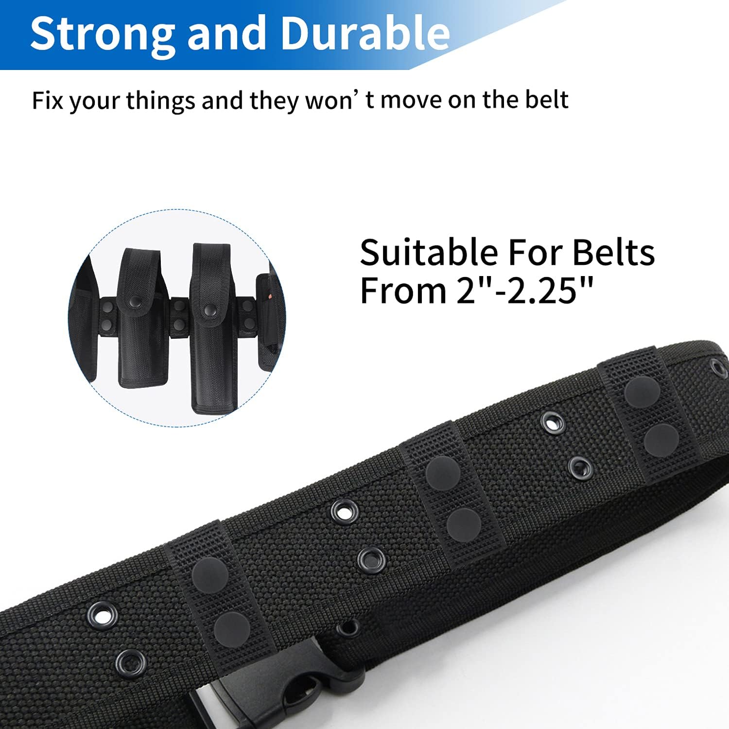 Belt Keepers for Duty Belt, 1000D Nylon Tactical Keepers 2¼