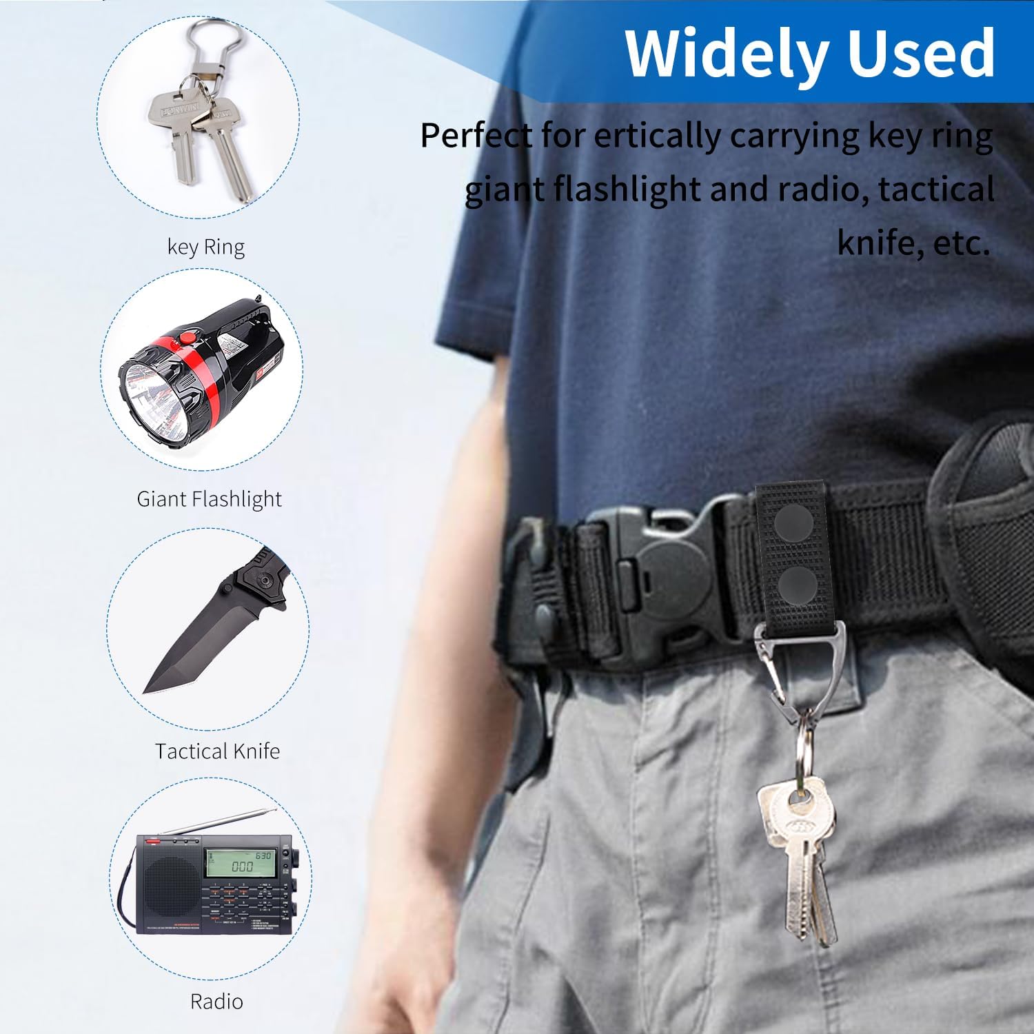 Belt Keepers for Duty Belt, 1000D Nylon Tactical Keepers 2¼