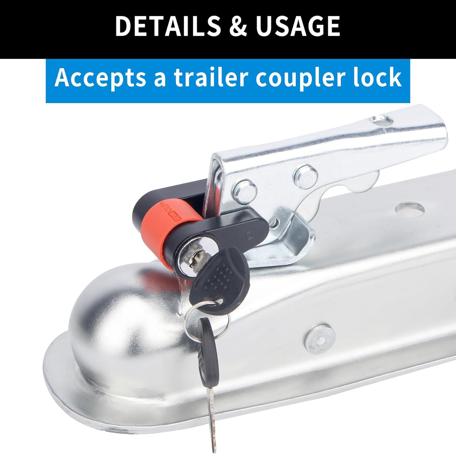 Straight Trailer Tongue Coupler for 2