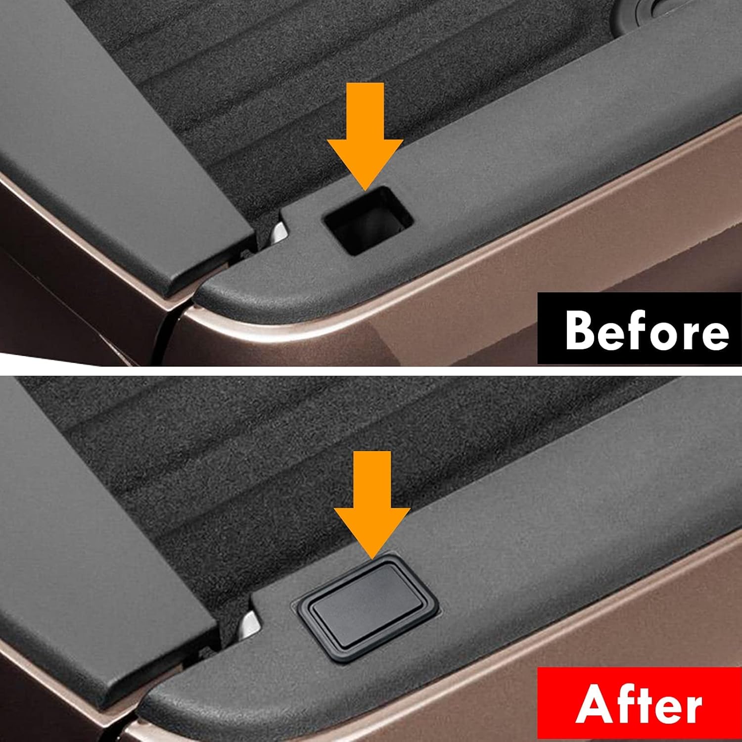 Ram 1500 Stake Pocket Covers, Rear Truck Bed Rail Stake Pocket Cover Compatible with Dodge Ram 2019-2024 2025 2026(Set of 2) - Image 6