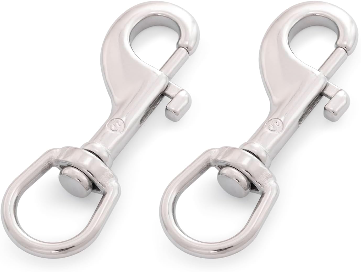 SHONAN 3.5 Inch Swivel Eye Snap Hook, 2 Pack Marine Grade Scuba Bolt Snap, Single Ended Stainless Steel Flag Clips Swivel Snaps for Scuba Diving, Flag Pole Rope, Dog Leash, Camera Strap - Image 5