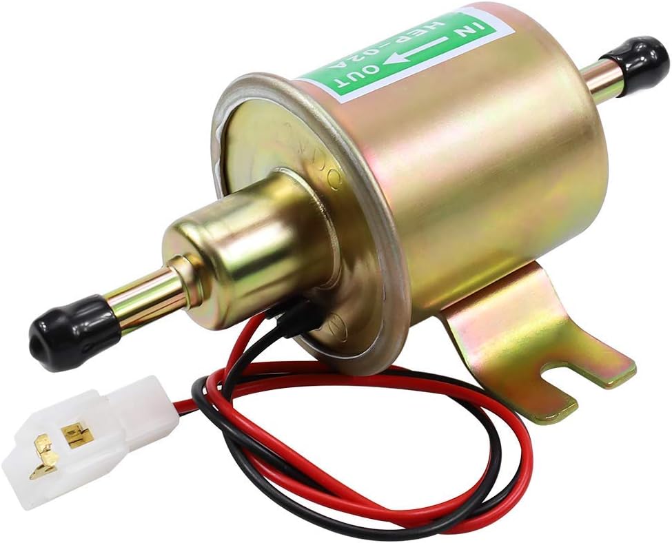 Electric Fuel Pump 12V Universal Low Pressure 12 Volt Transfer Inline Fuel Pump for Lawn Mower Carburetor Gas Diesel Engine 2.5-4psi HEP-02A - Image 4