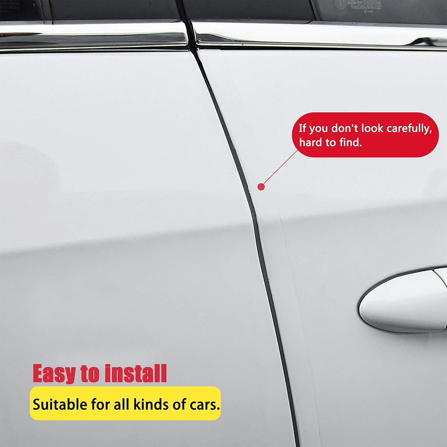 Anti-Scratch Anti-Collision Adhesive Strip Car Door Edge Guard Protector Strip Car Door Scuff Plate Protectors Transparent Invisible Tape for Rear Bumper/Door(33Ft x 2In) - Image 5