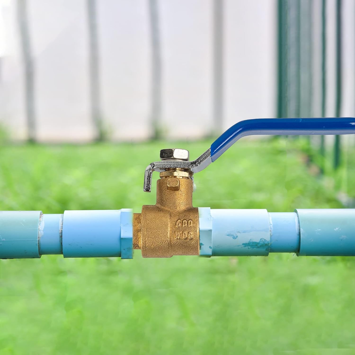 2 Pieces 1/2 Inch Pex Brass Full Port Shut Off Ball Valve HOT AND COLD, Quarter Turn HOT (RED) COLD (BLUE) of Brass Water Stop Shutt off, 1 Piece each - Image 7