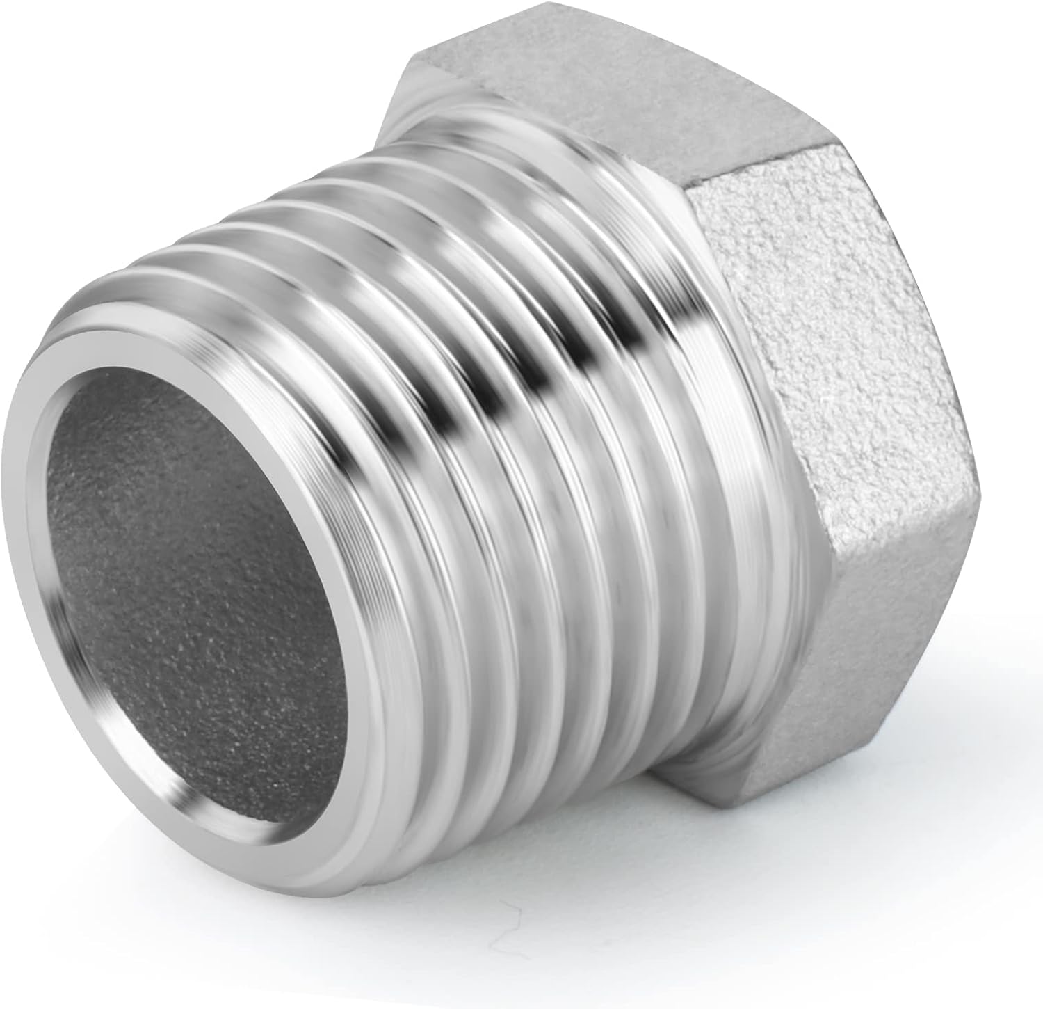 10PCS 304 Stainless Steel Reducer Hex Bushing, 3/8