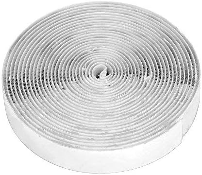 16 Feet Length 0.75 Inches Width Hook and Loop with Strong Self Adhesive Interlocking Strip, Mounting Tape Heavy Duty Adhesion Fastener (White) - Image 4