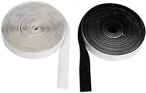 16 Feet Length 0.75 Inches Width Hook and Loop with Strong Self Adhesive Interlocking Strip, Mounting Tape Heavy Duty Adhesion Fastener (White) - Image 5
